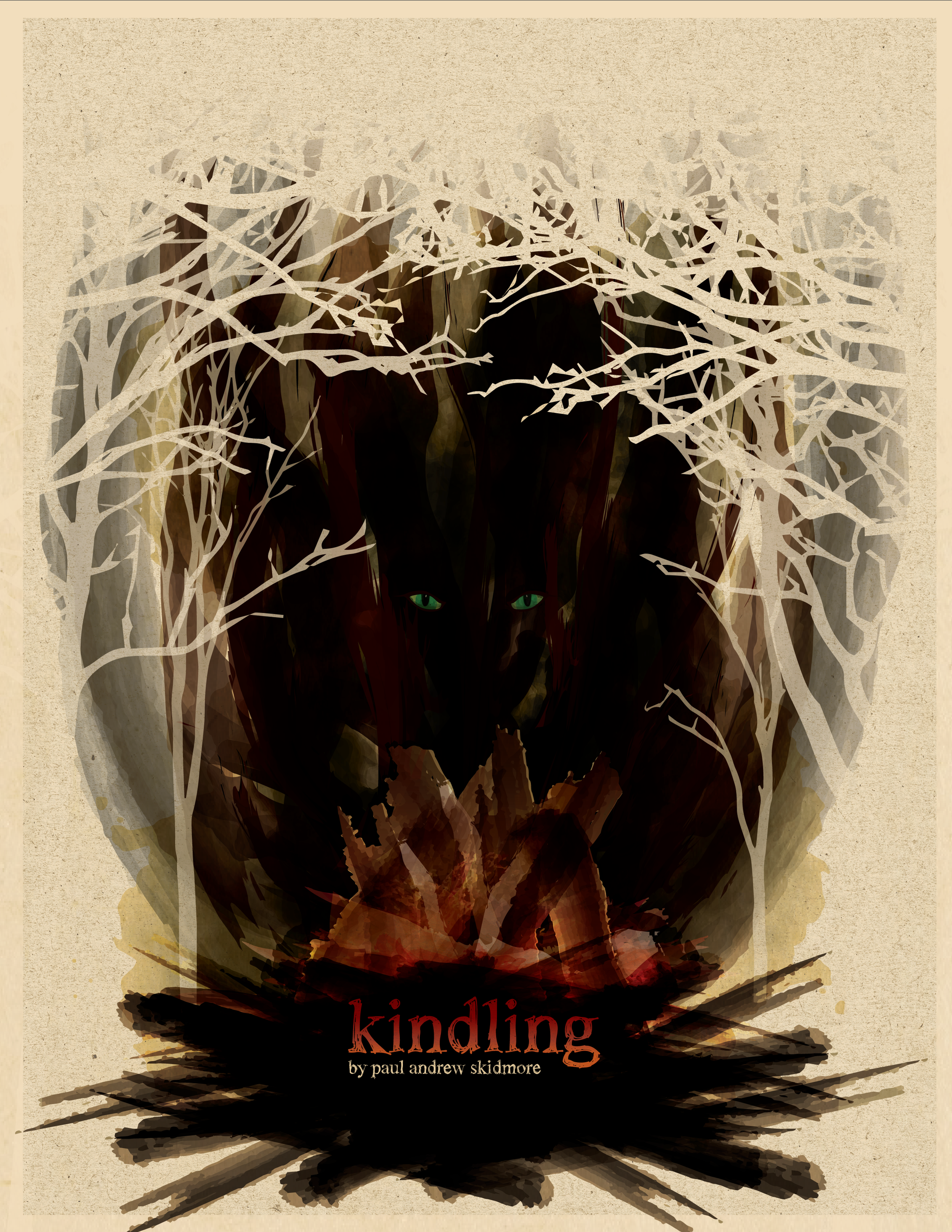 kindling | book cover art by Jeremie Benzinger