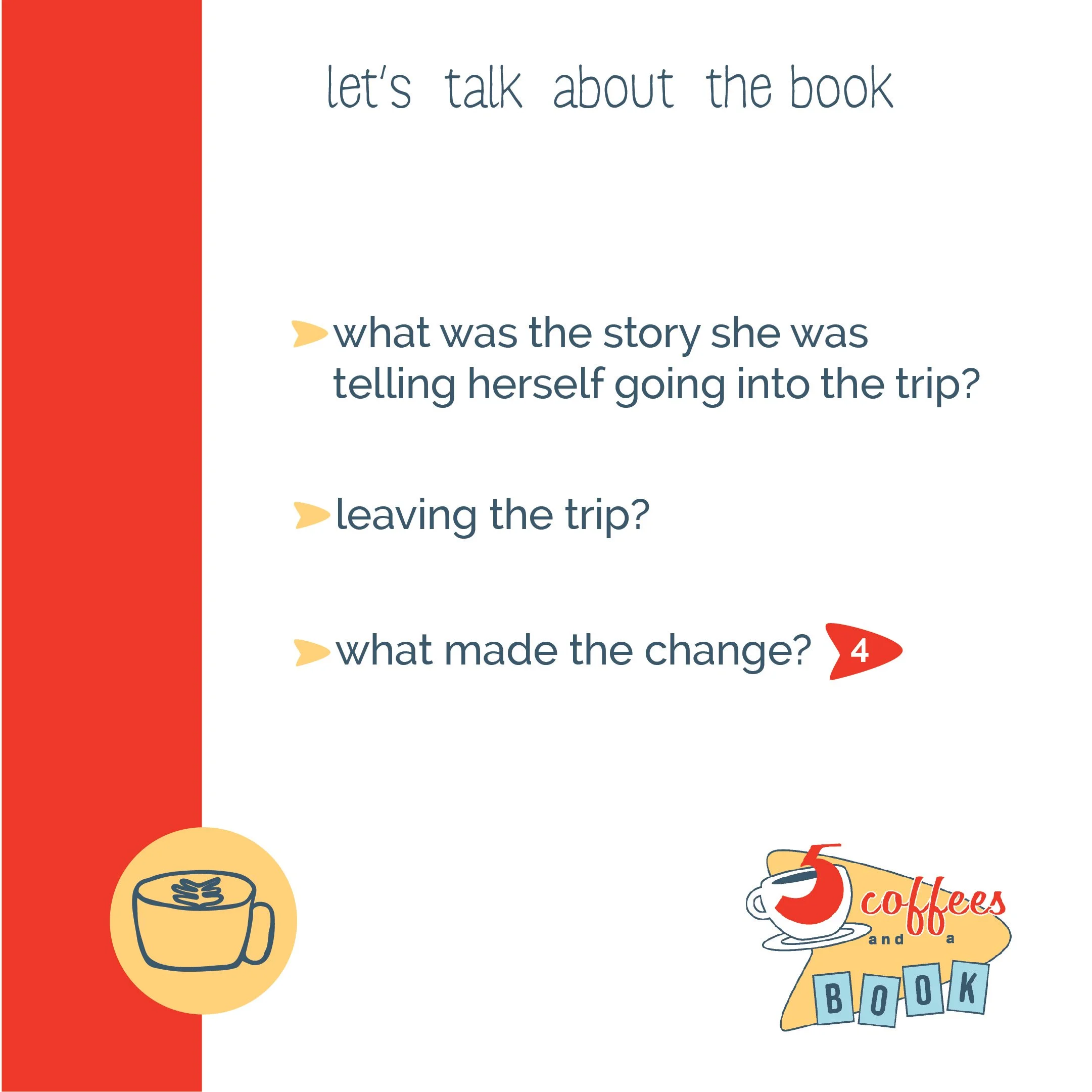 4. Roy doesn’t directly change Guin’s thinking.
she leaves the weekend still intending to give
up. but when Guin does for Sam what Roy modeled
for her, Guin’s life suddenly had perceived
value. before, Guin perceived no value. but
now — even if that 