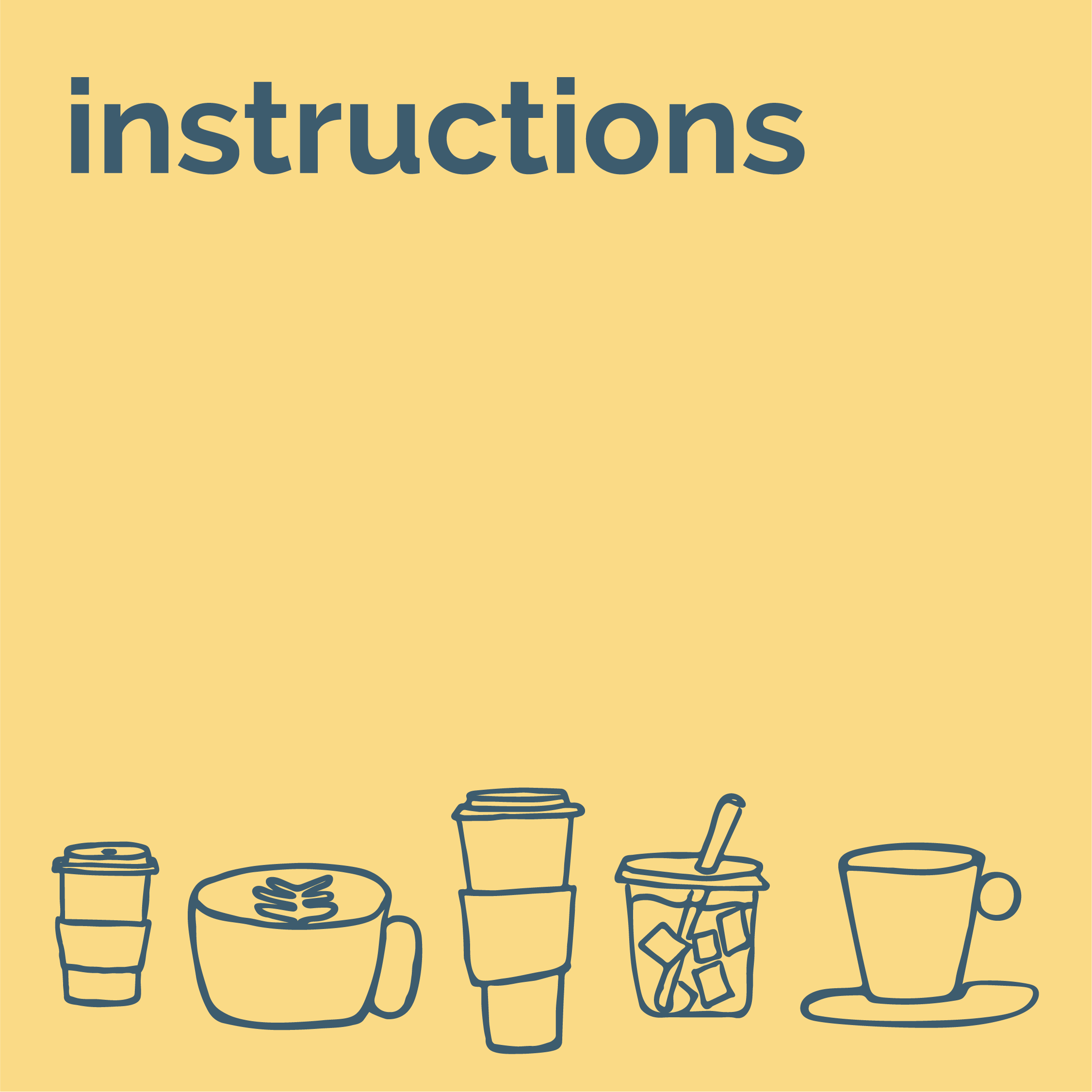 instructions | Five Coffees and a Book