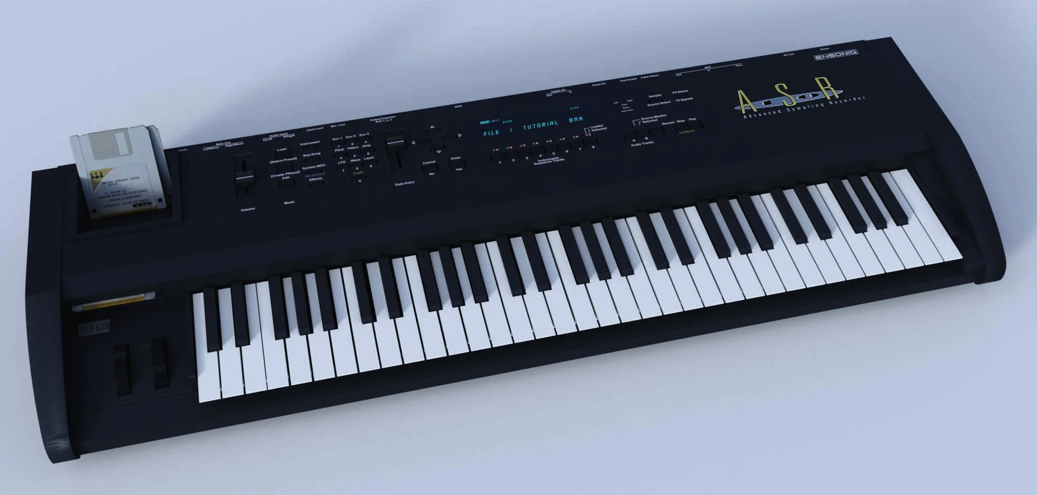 Photo of an Ensoniq ASR10 keyboard sampler