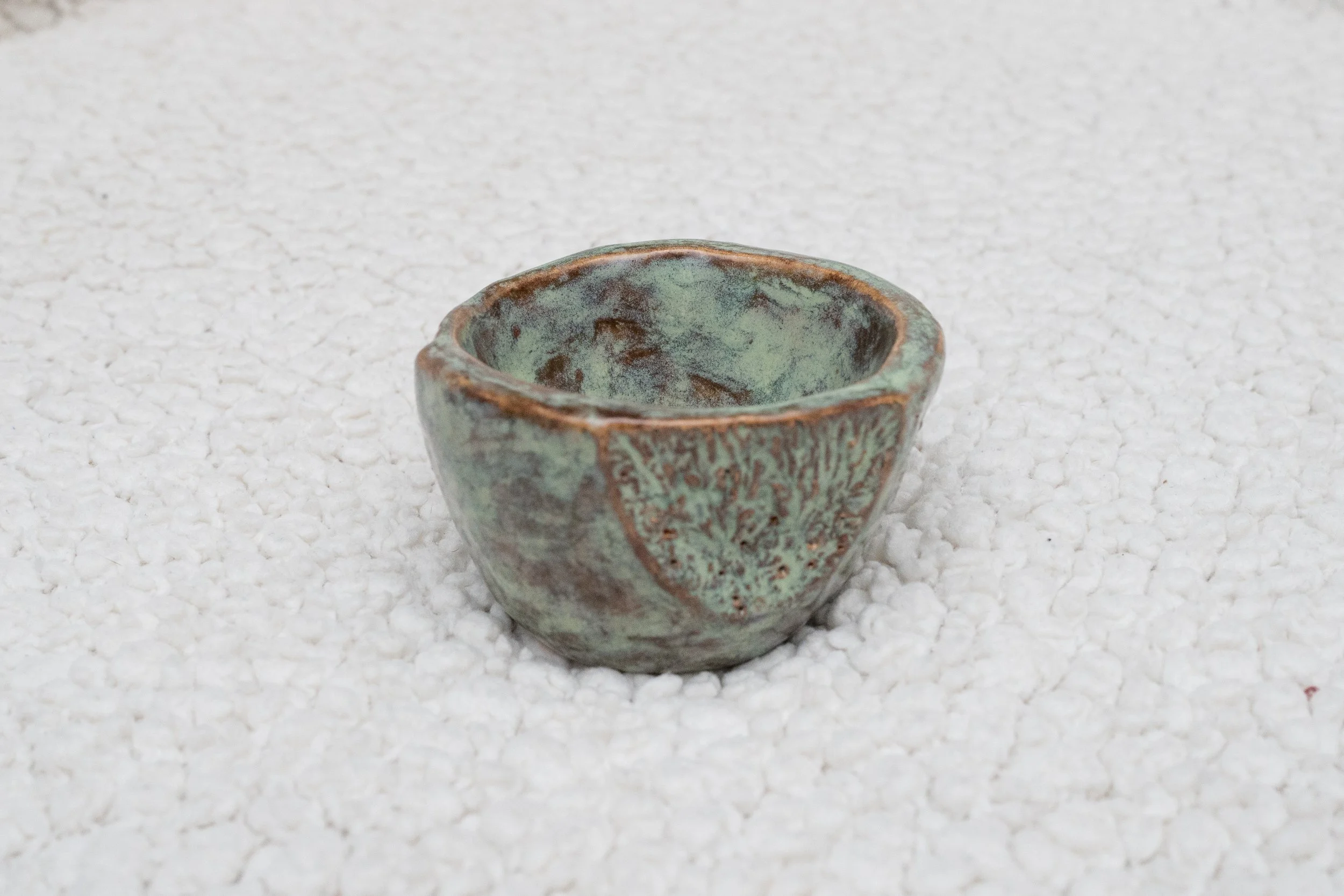 Jungle Pinch Pot - (Clay + Glazed)