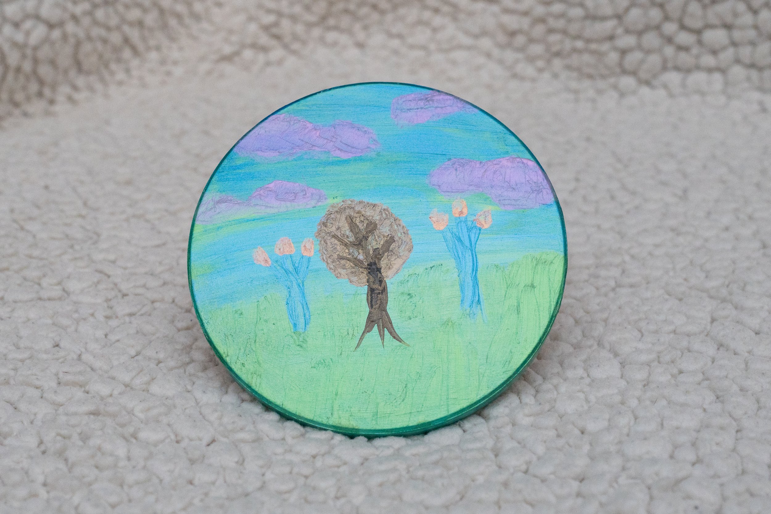 Coaster - Flowers and a Tree (Acrylic)
