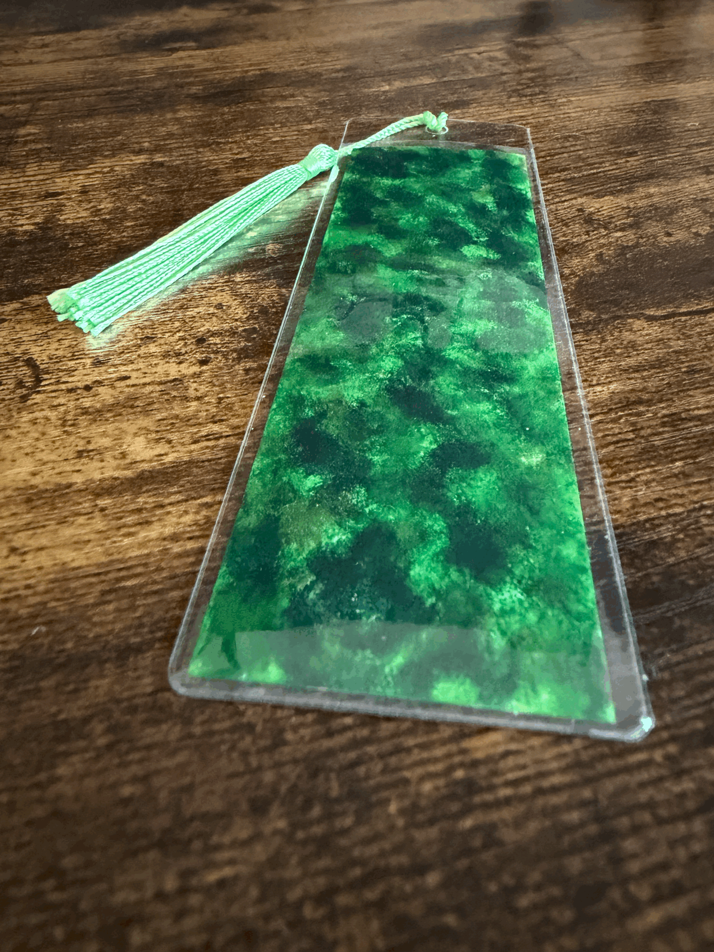 Watercolor Bookmark - Green Ivy