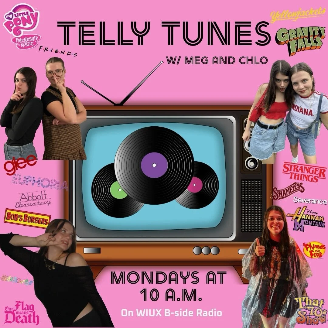 No show tomorrow! Meg and Chlo are recovering from spreak, but we&rsquo;ll be back in the studio next week. Tune in Mondays at 10 a.m. on WIUX B-side radio to listen to some jams and hear about our fav shows📺 Past shows are available through the lin
