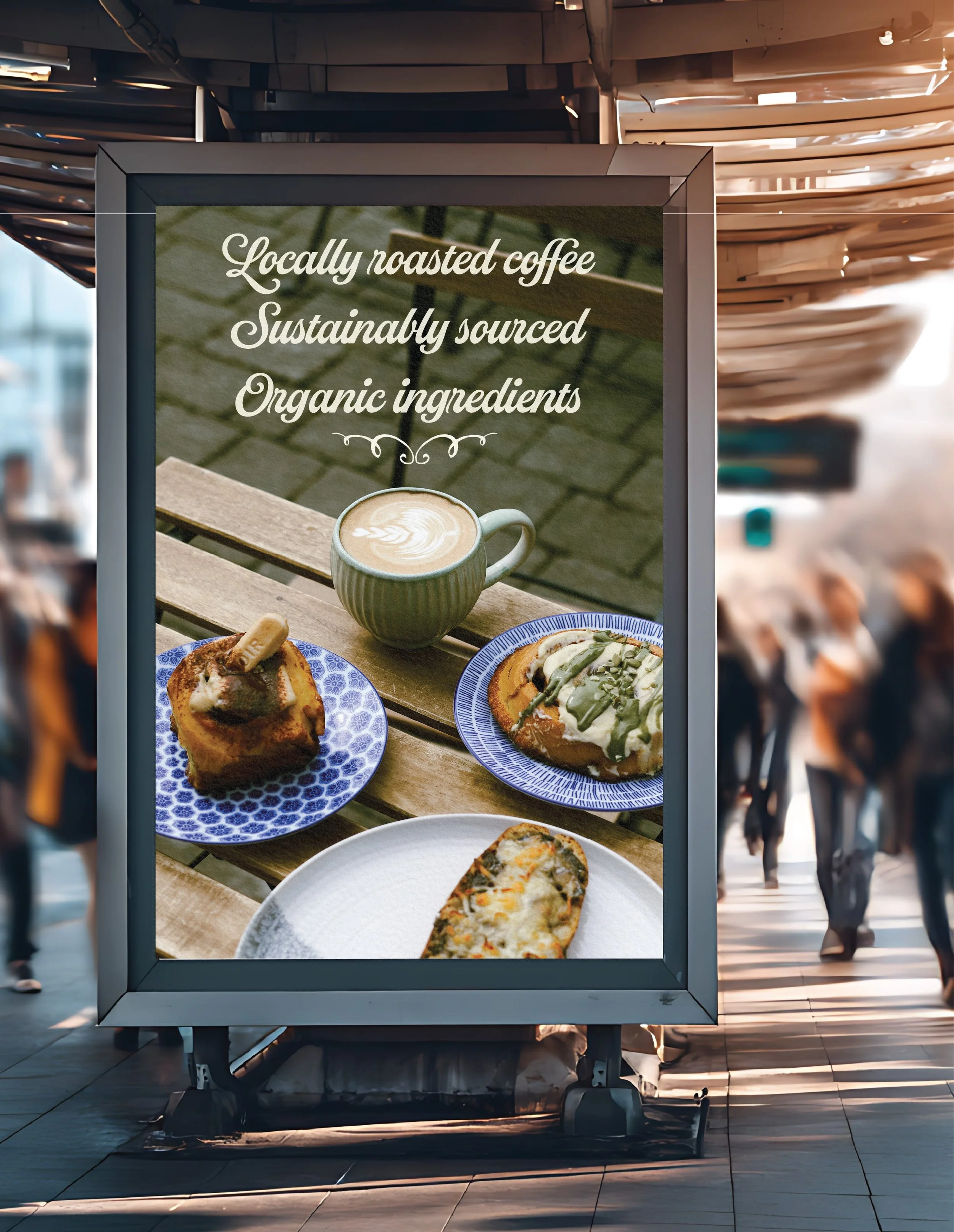 In the bustling city of NYC, new trendy cafes are popping up every minute. These posters call locals catch the attention of locals by poking fun at the trends that surround them.