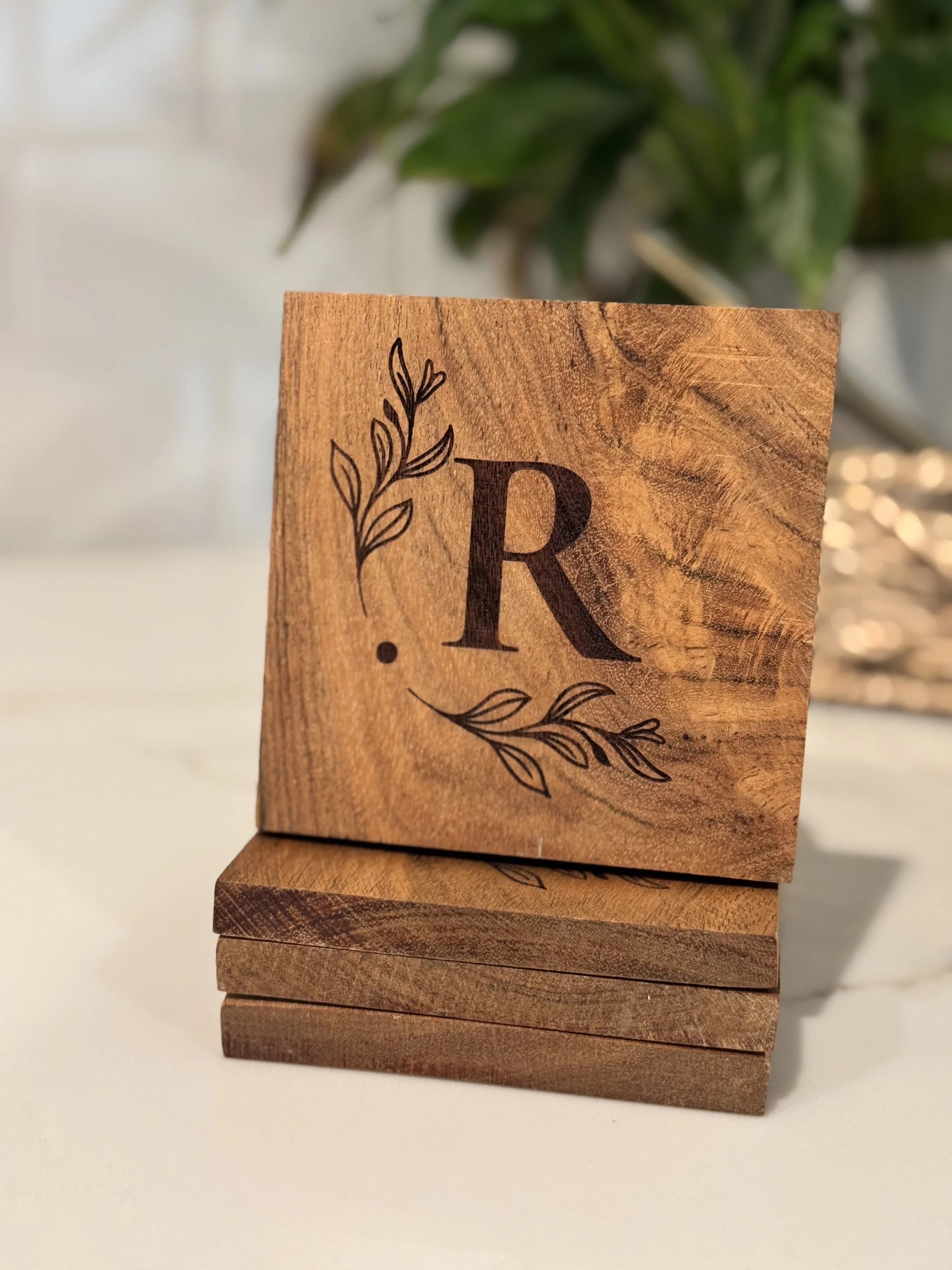 Square Wooden Coaster