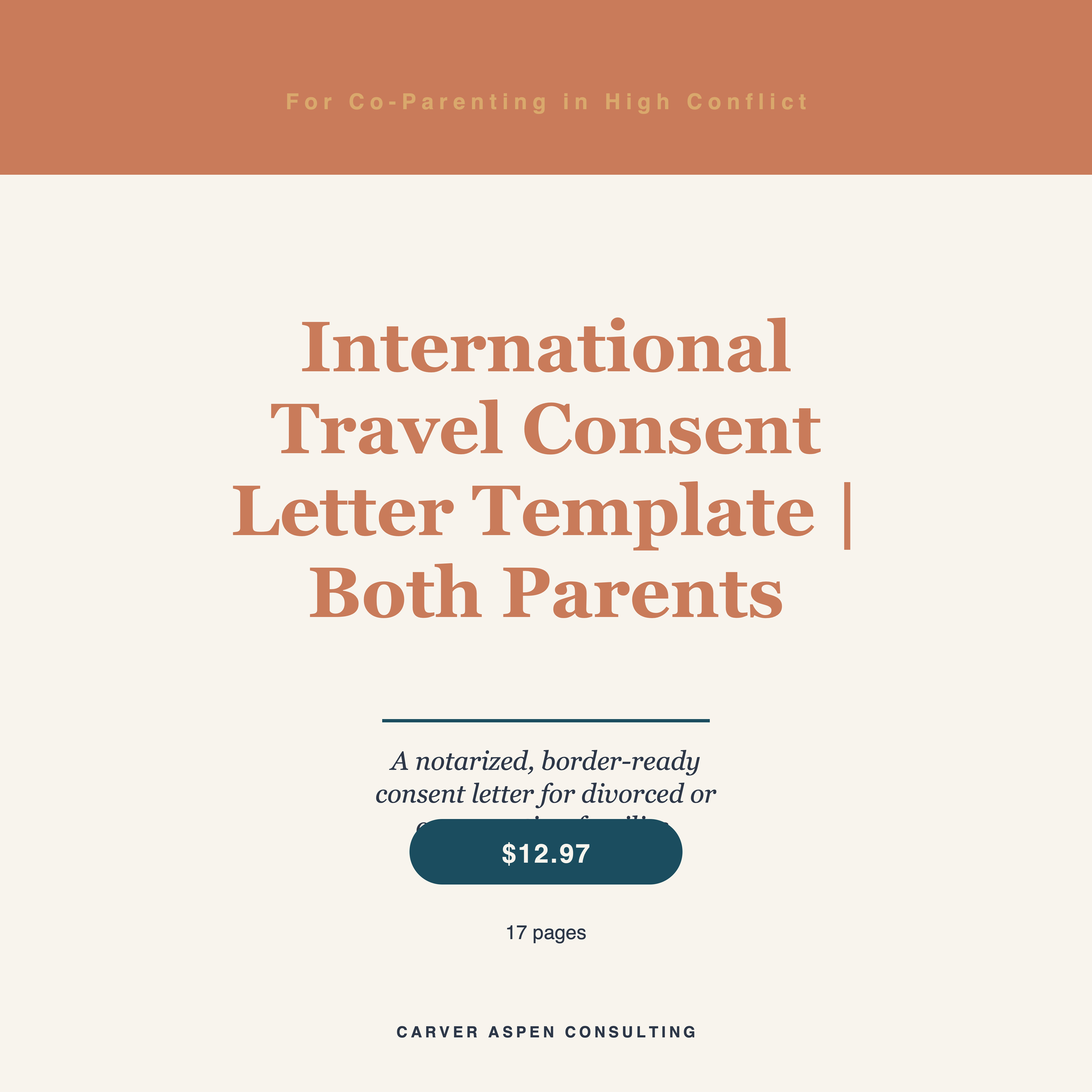 International Travel Consent Letter Template | Both Parents