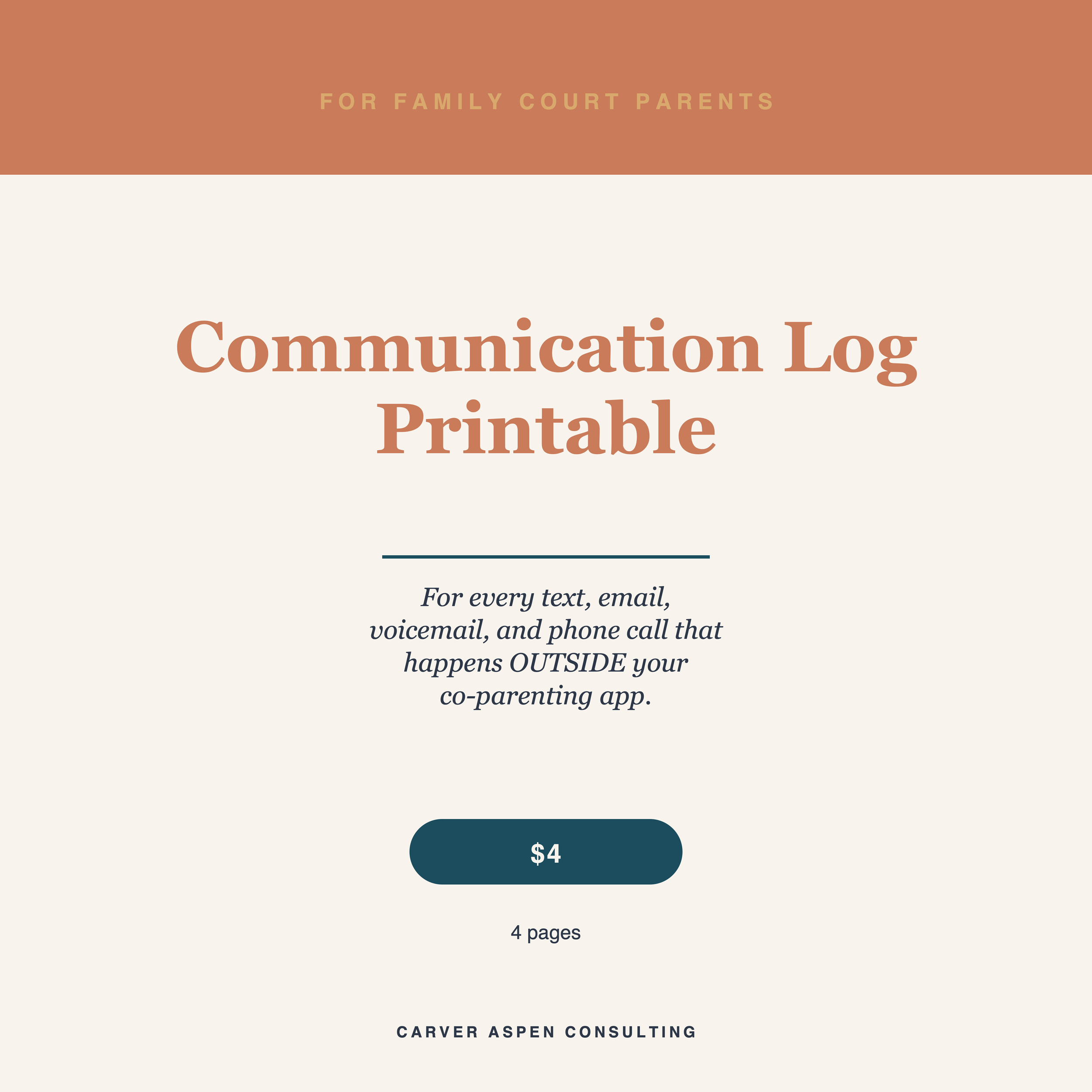 Communication Log Printable