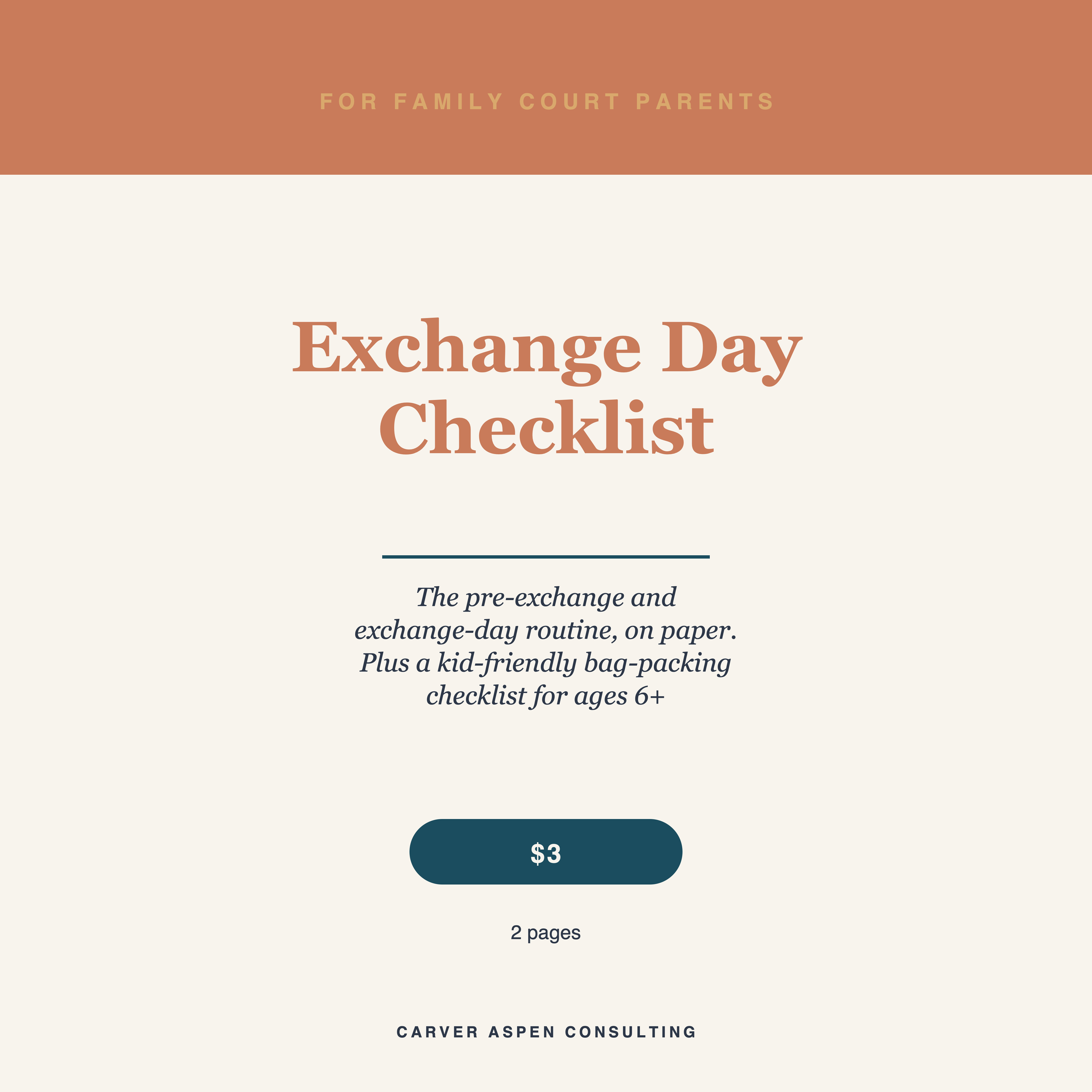 Exchange Day Checklist