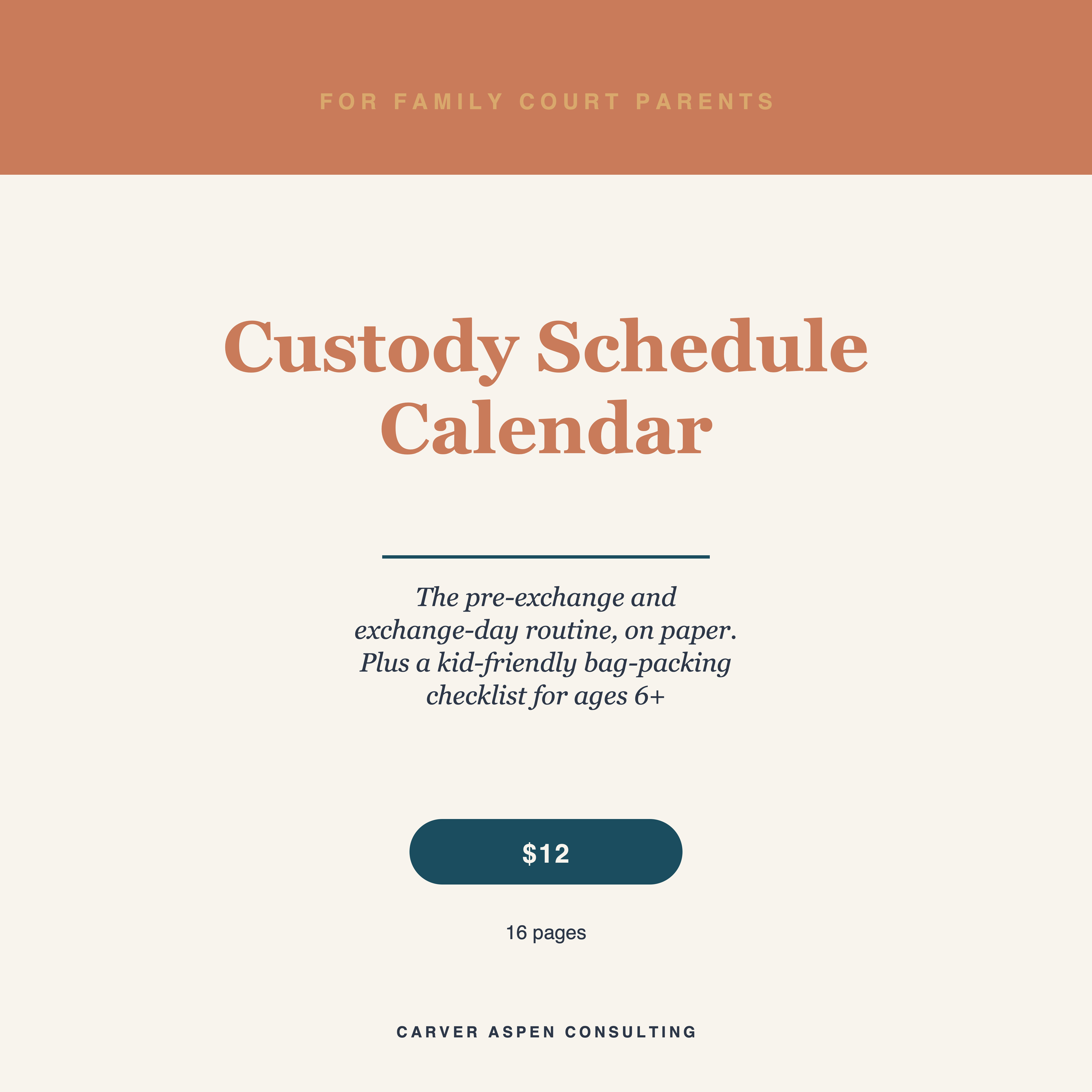 Custody Schedule Calendar
