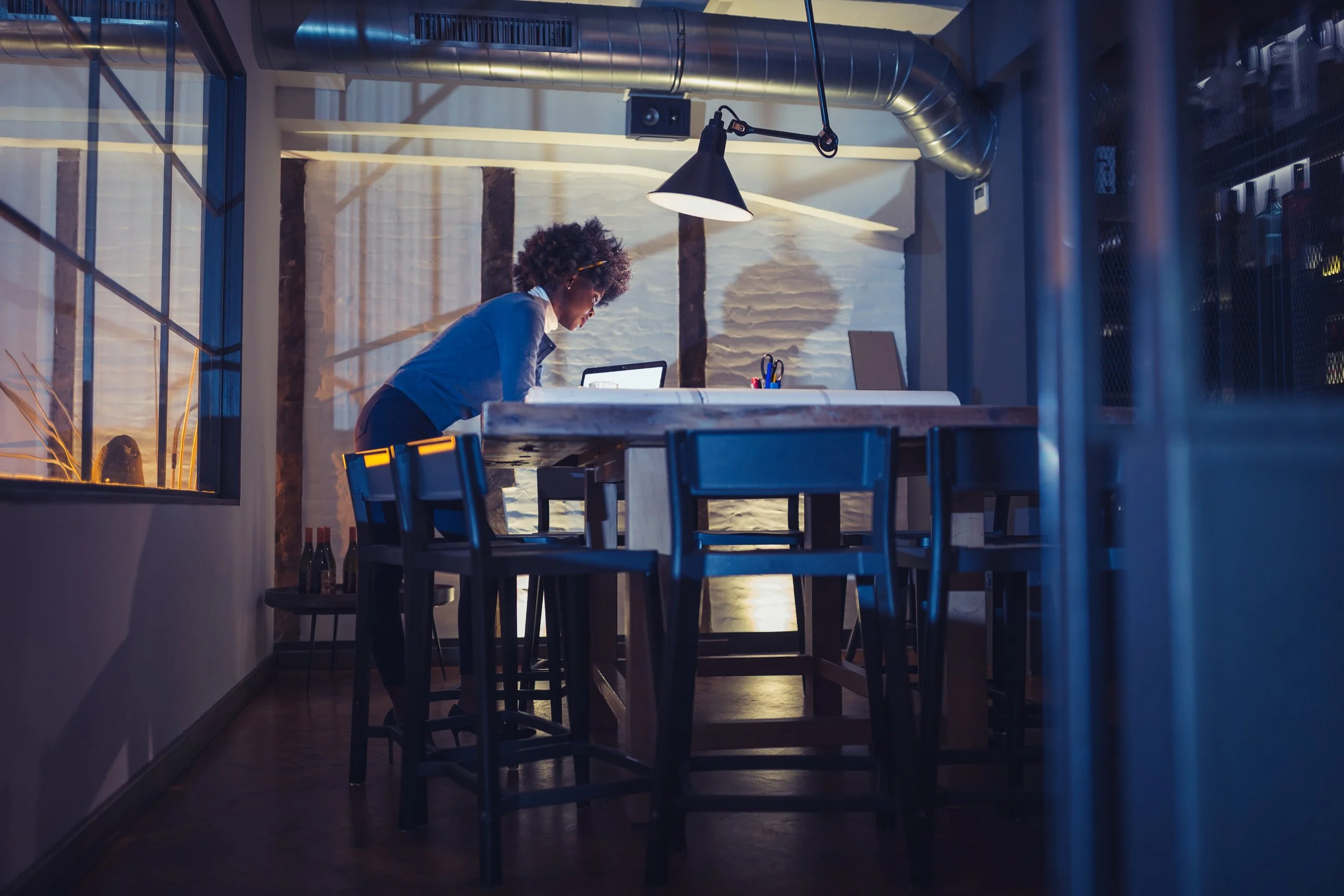 Woman at workdesk