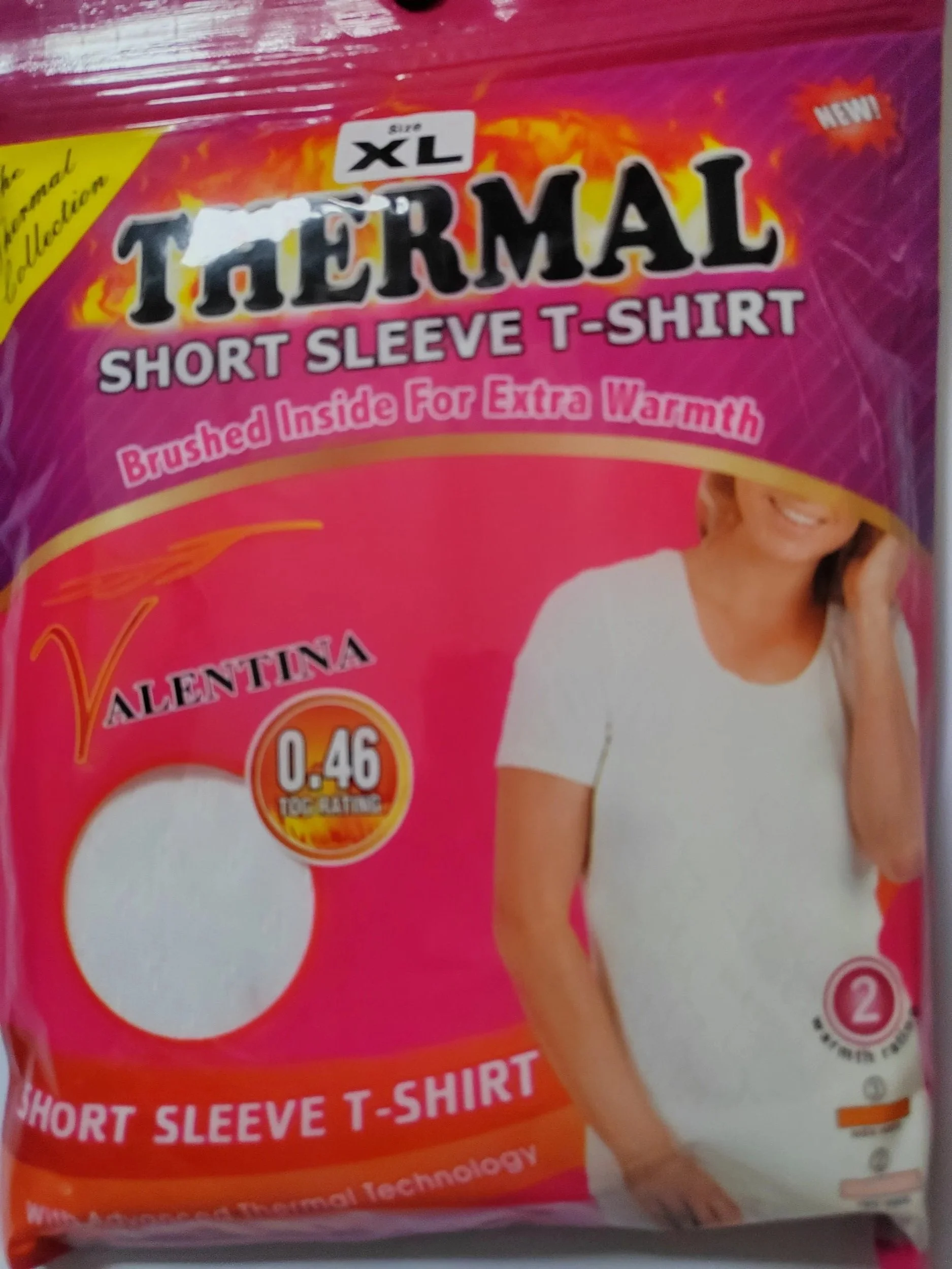 Ladies Thermal Short Sleeve T-Shirt 0.46 TOG – White