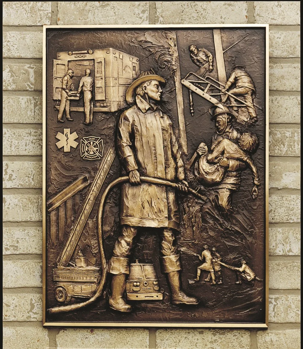 Custom Bronze Fire Department Plaques