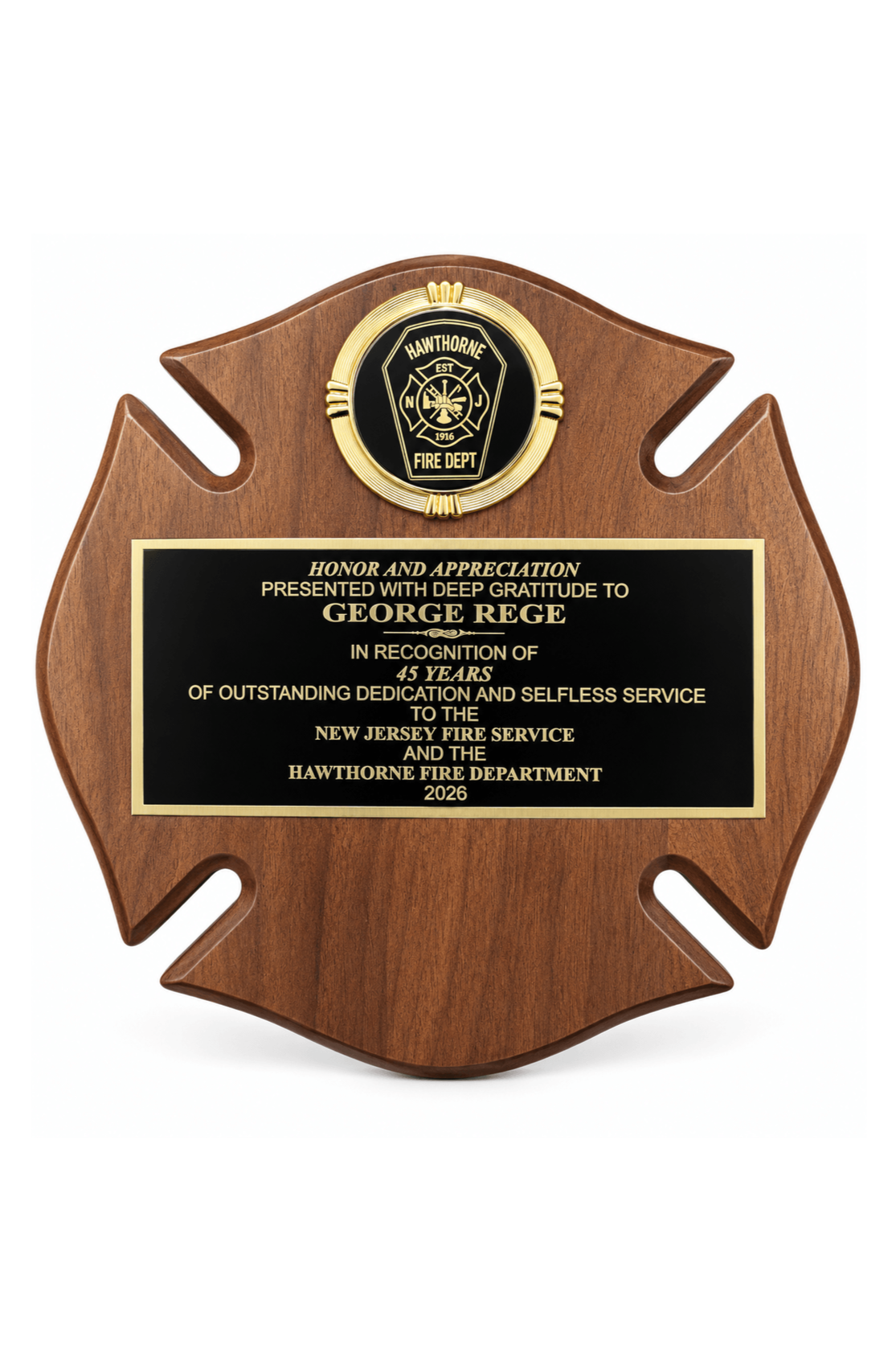 Maltese Cross Plaque 10"