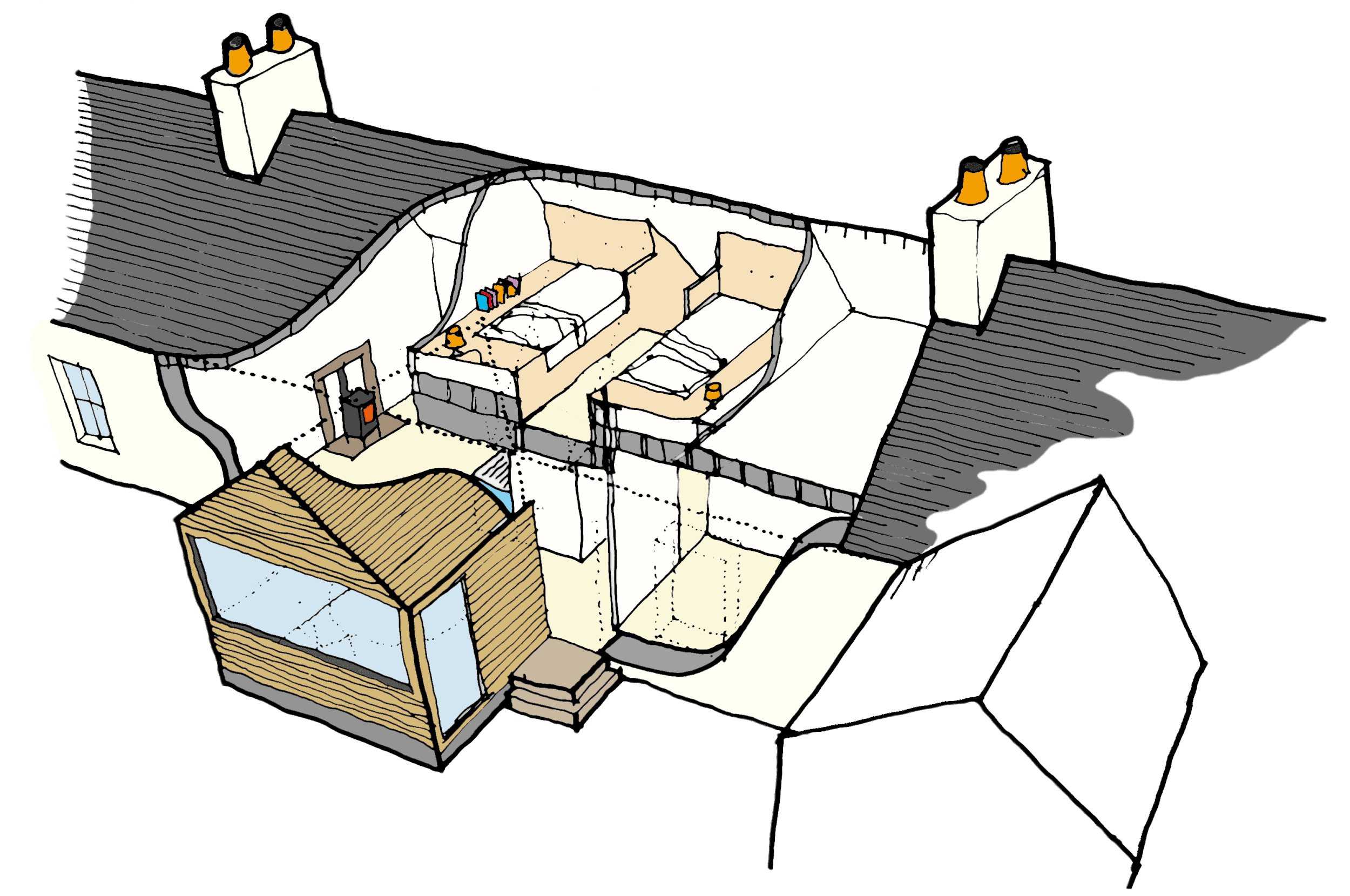 refurbishment sketch rural design architecture architect