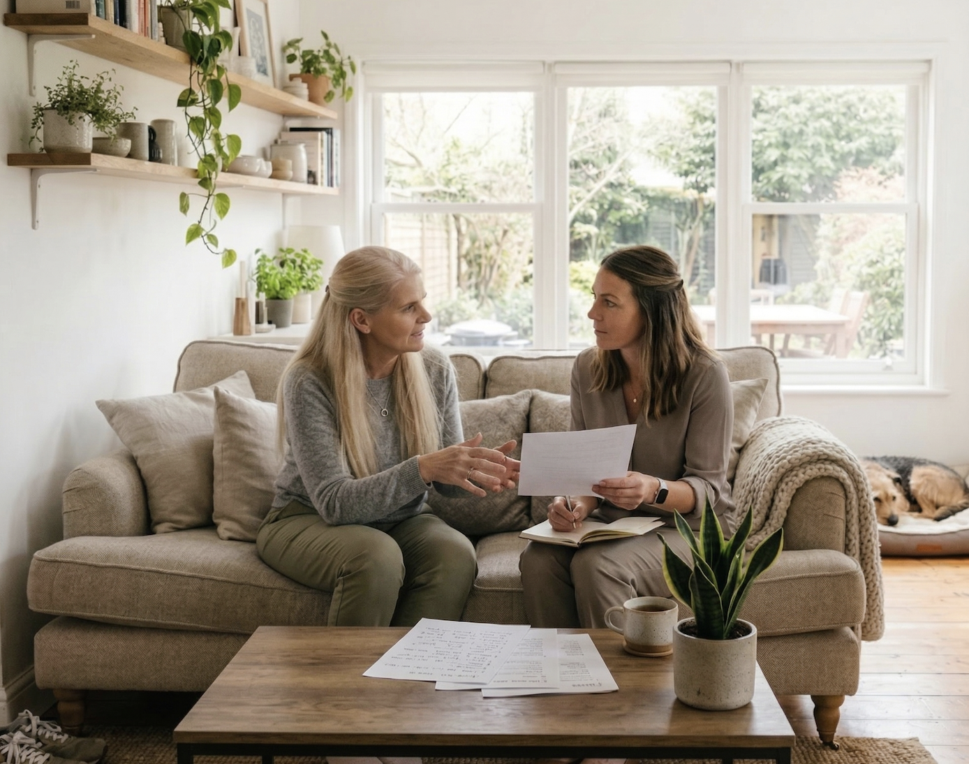 home pricing discussion between homeowner and real estate agent in Louisville Kentucky