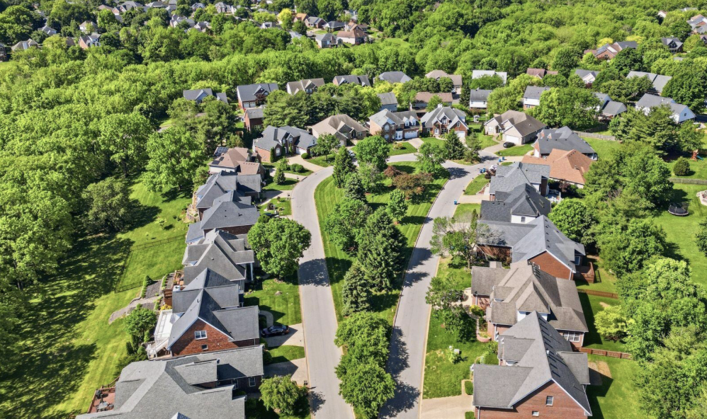 Aerial view of the Springhurst neighborhood in Louisville, Kentucky.