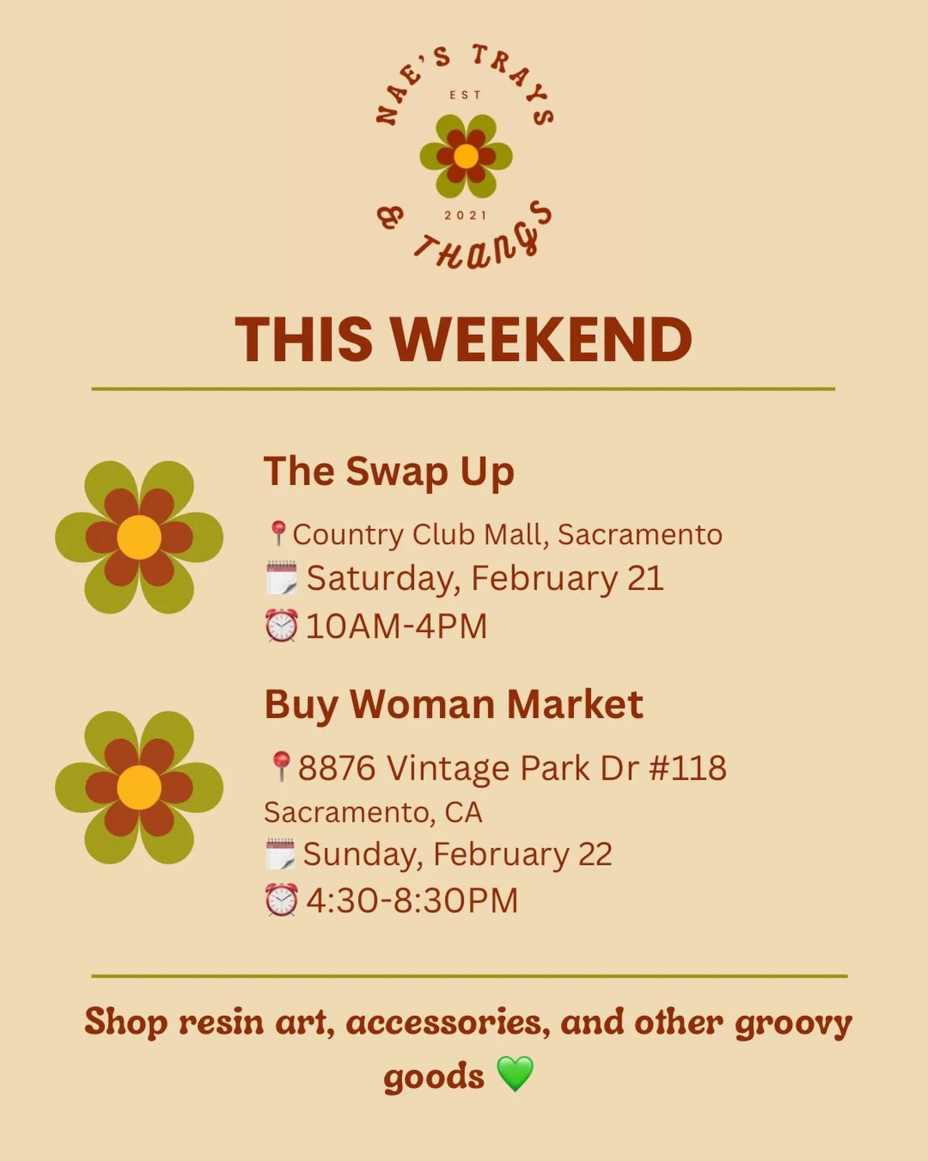 Catch me this weekend 💚