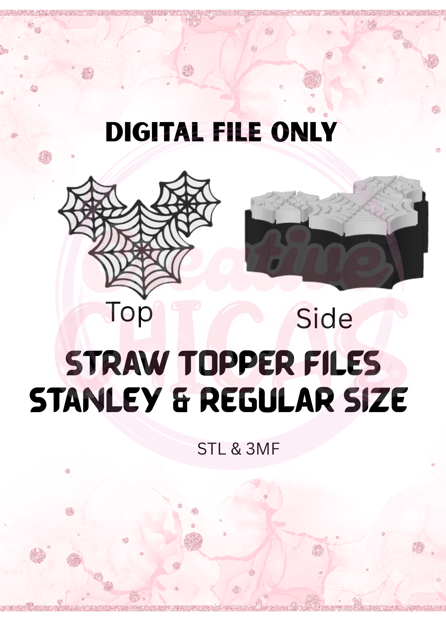 Mouse Web Straw topper