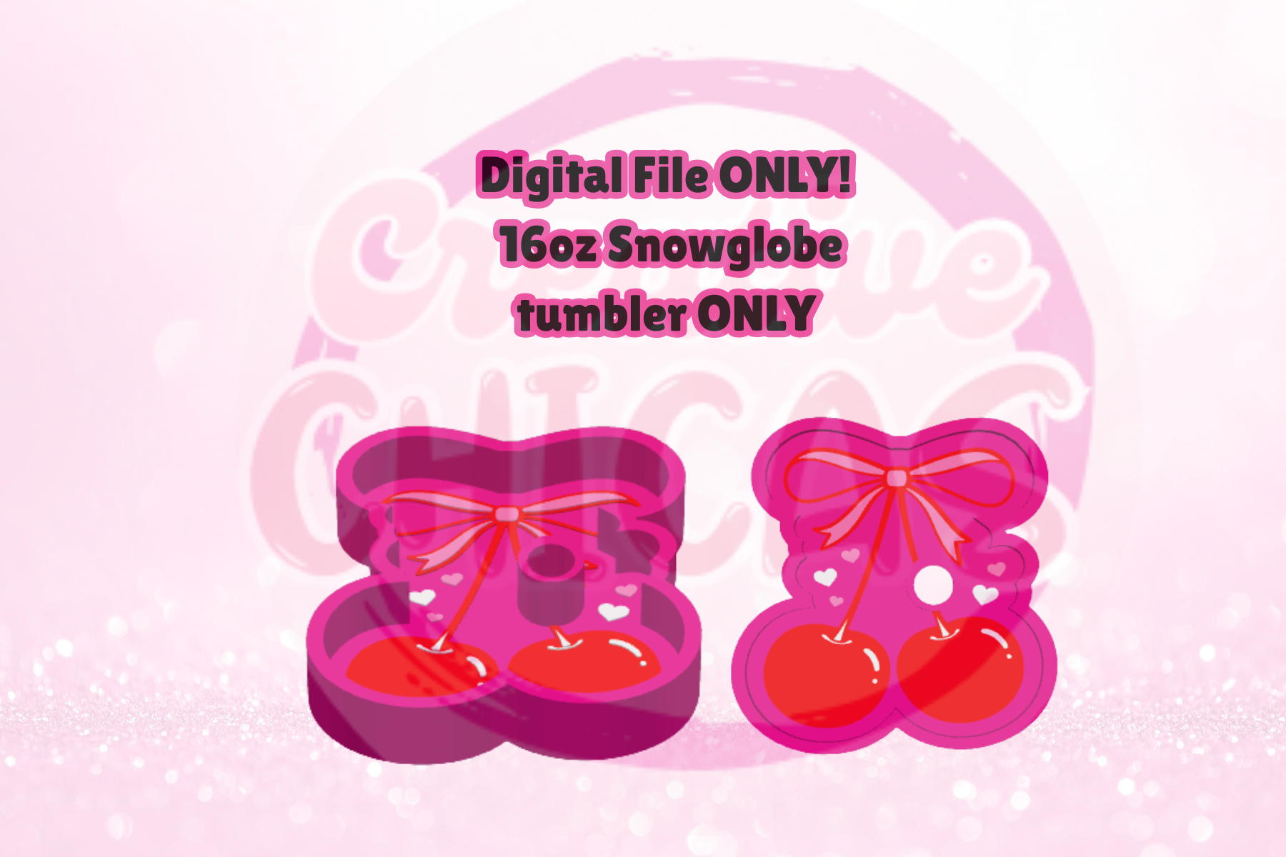 Cherry Shaker Snowglobe Tumbler (STL FILE)