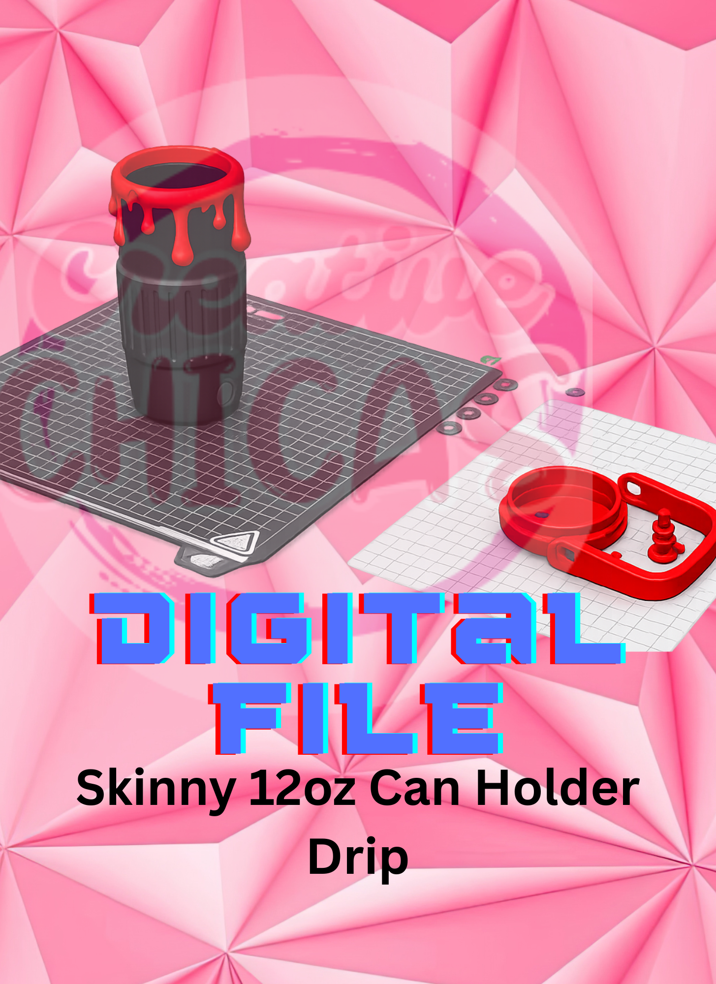 SKINNY Can Holder 3mf File  DRIP