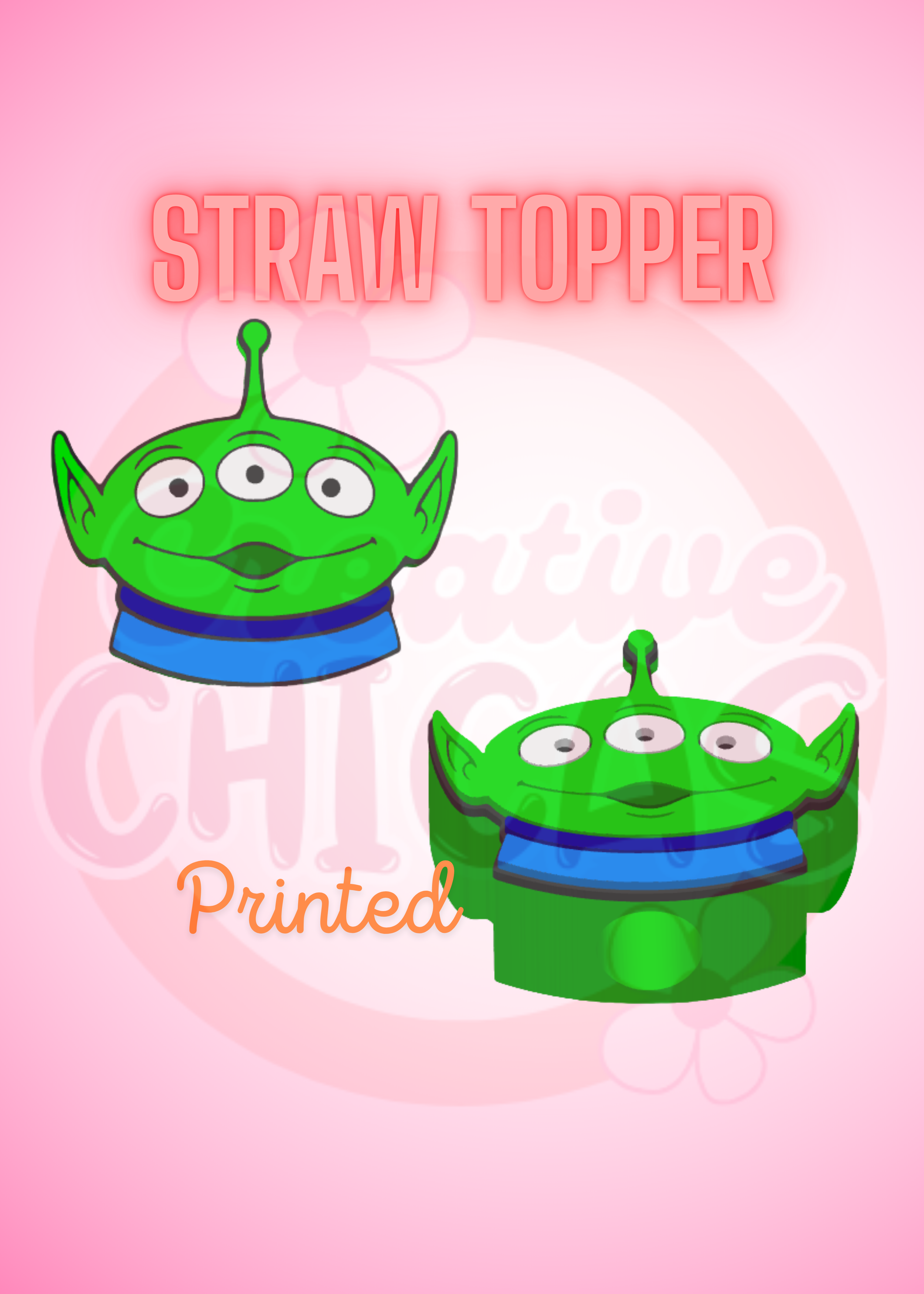 Alien straw topper