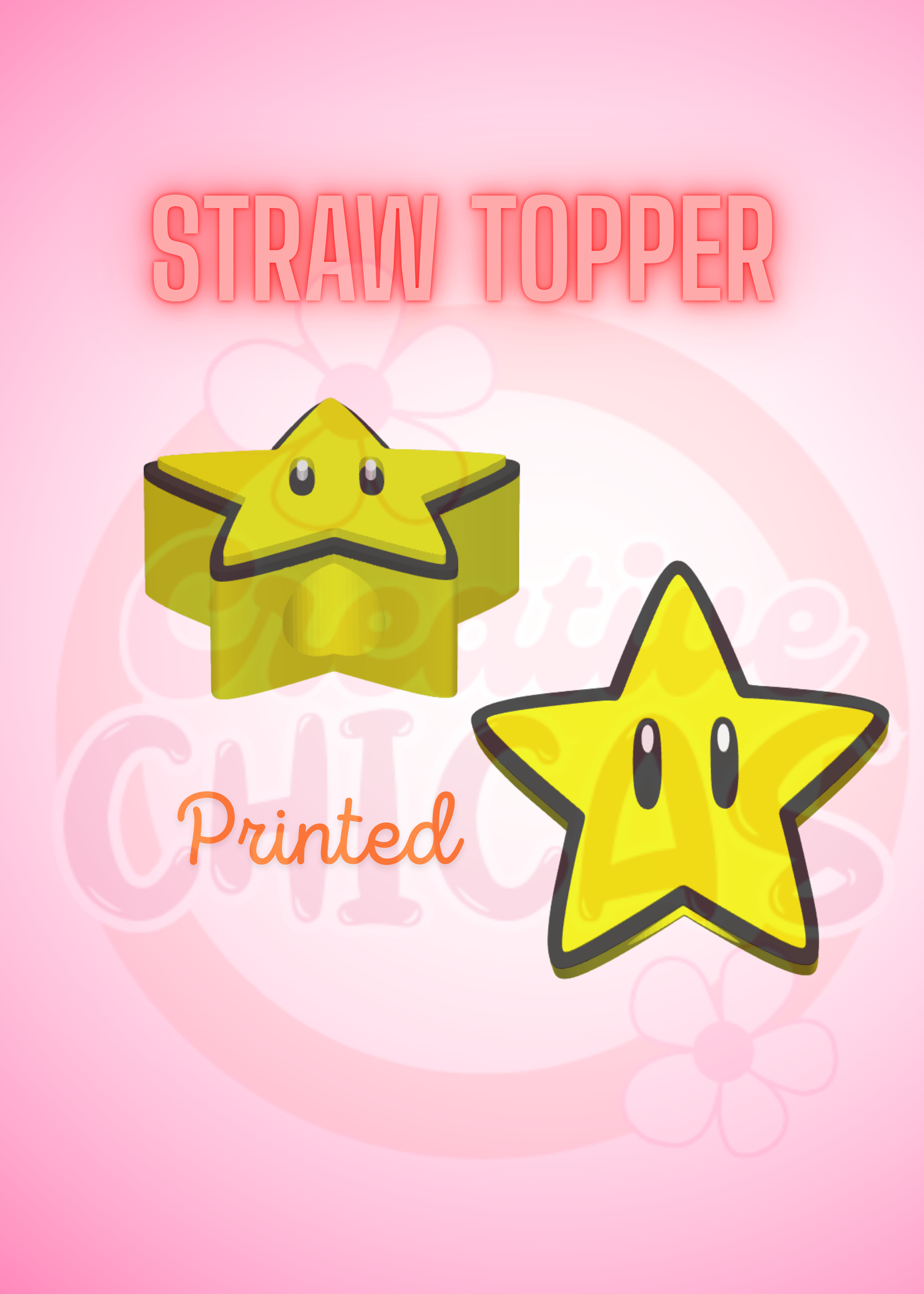 Star Game Straw Topper