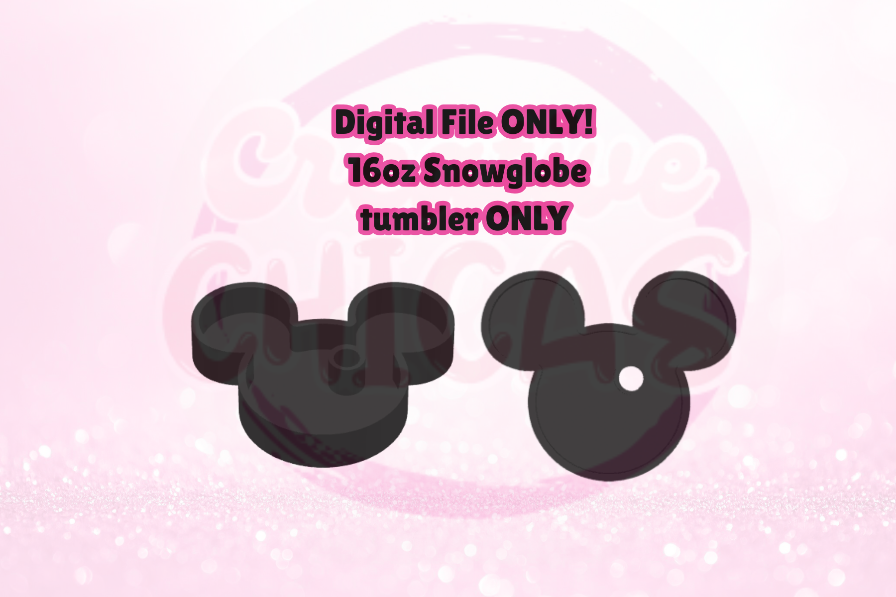 Boy Mouse  Shaker Snowglobe Tumbler (STL FILE)