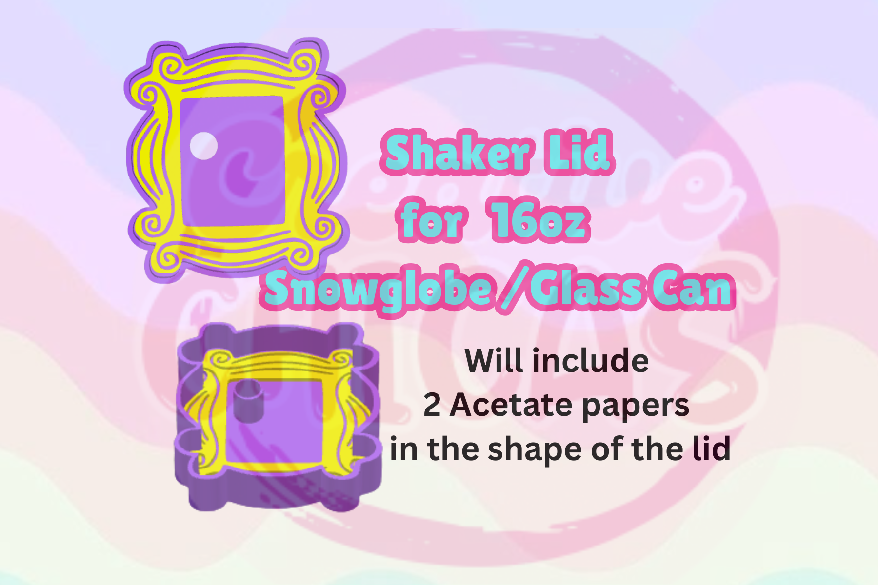 Shaker Topper Snowglobe/ Glasscan Friends