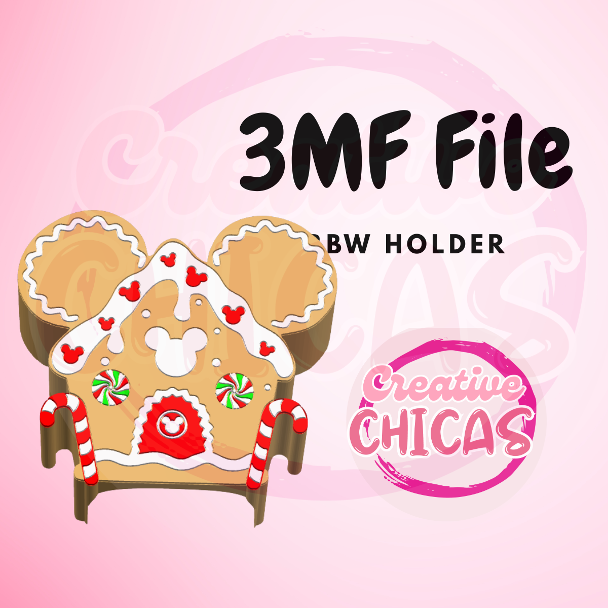 Gingerbread House Mouse BBW HOLDER