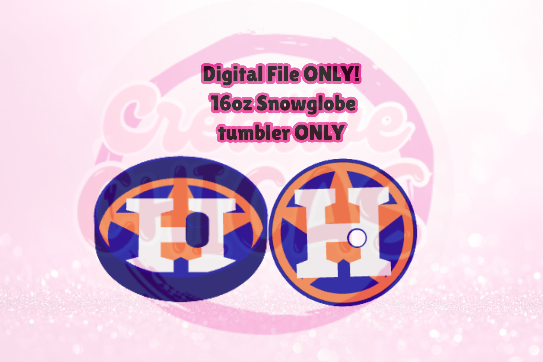 Shaker Snowglobe Tumbler Astros Baseball