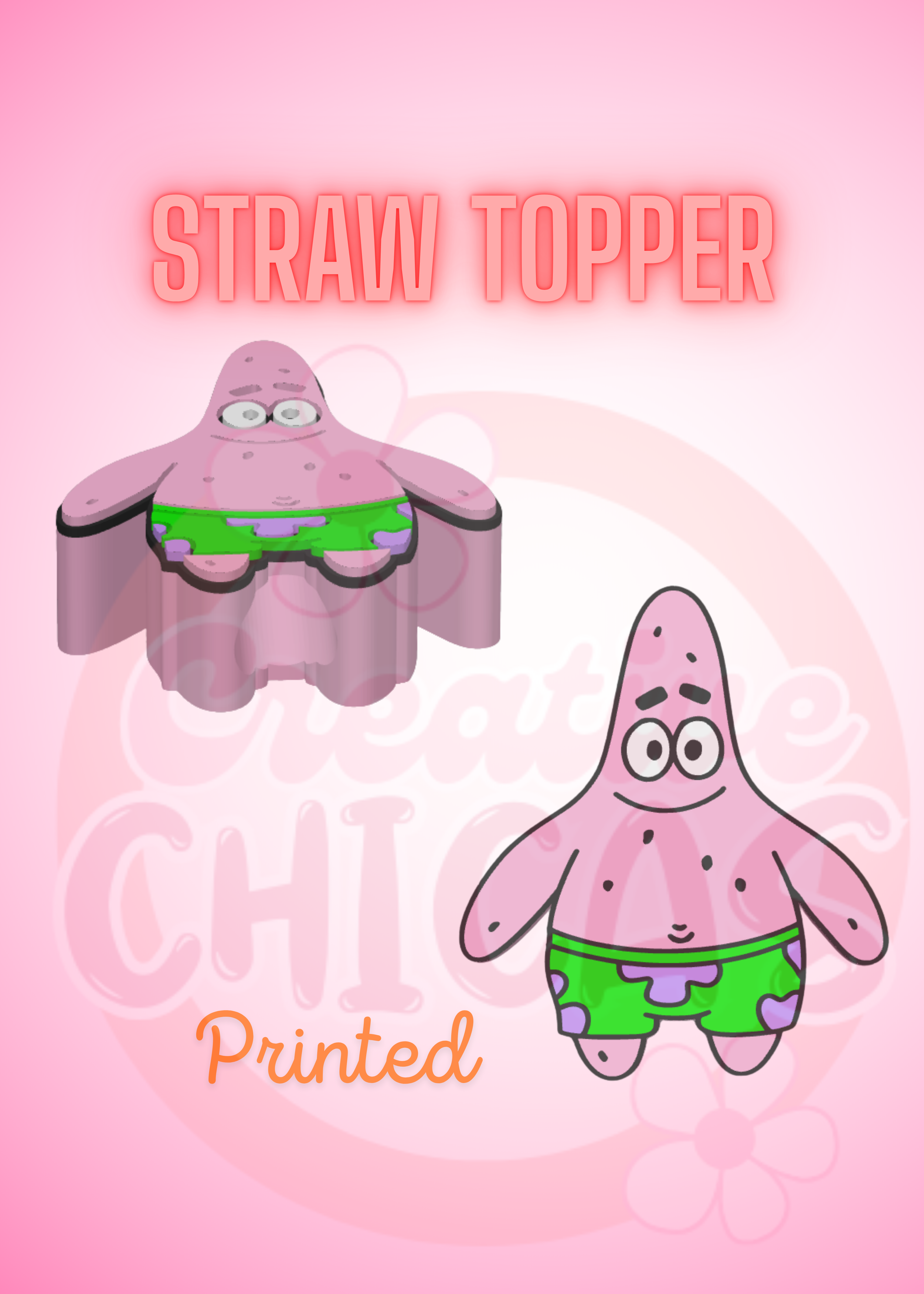 Starfish Guy Straw Topper