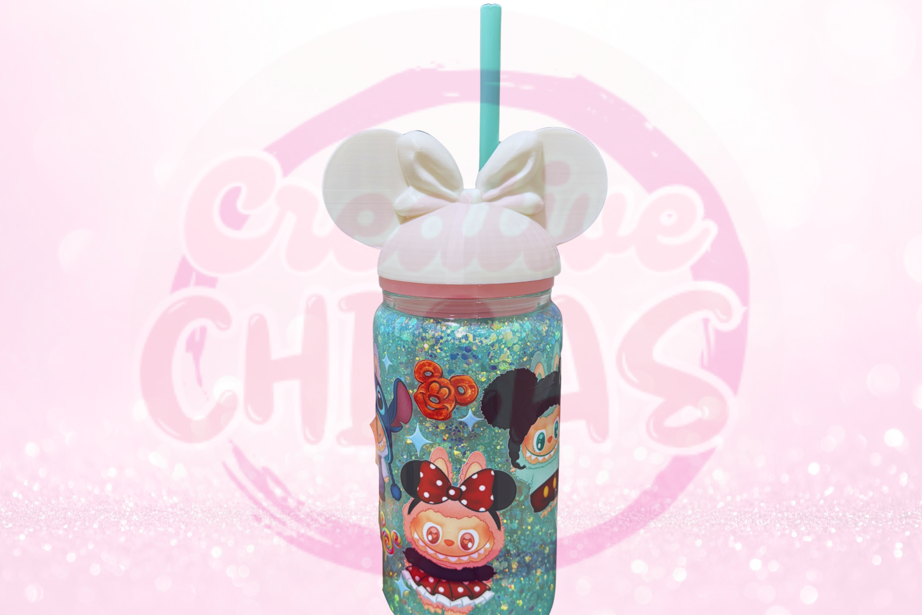 Mouse Snowglobe Lid Topper