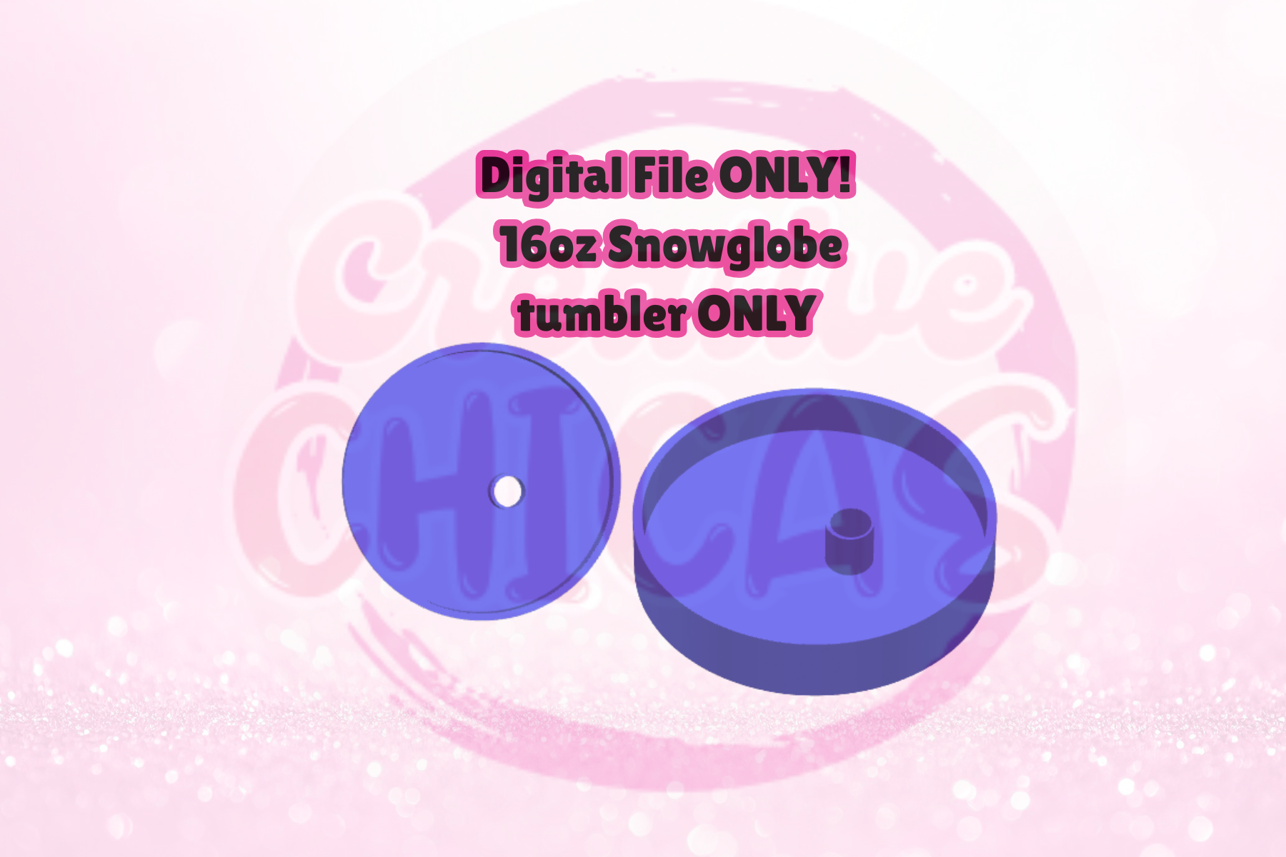 Circle Shaker Snowglobe Tumbler (STL FILE)