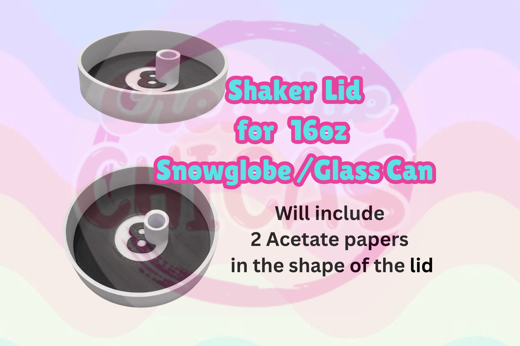 Shaker Topper Snowglobe/ Glasscan 8BALL