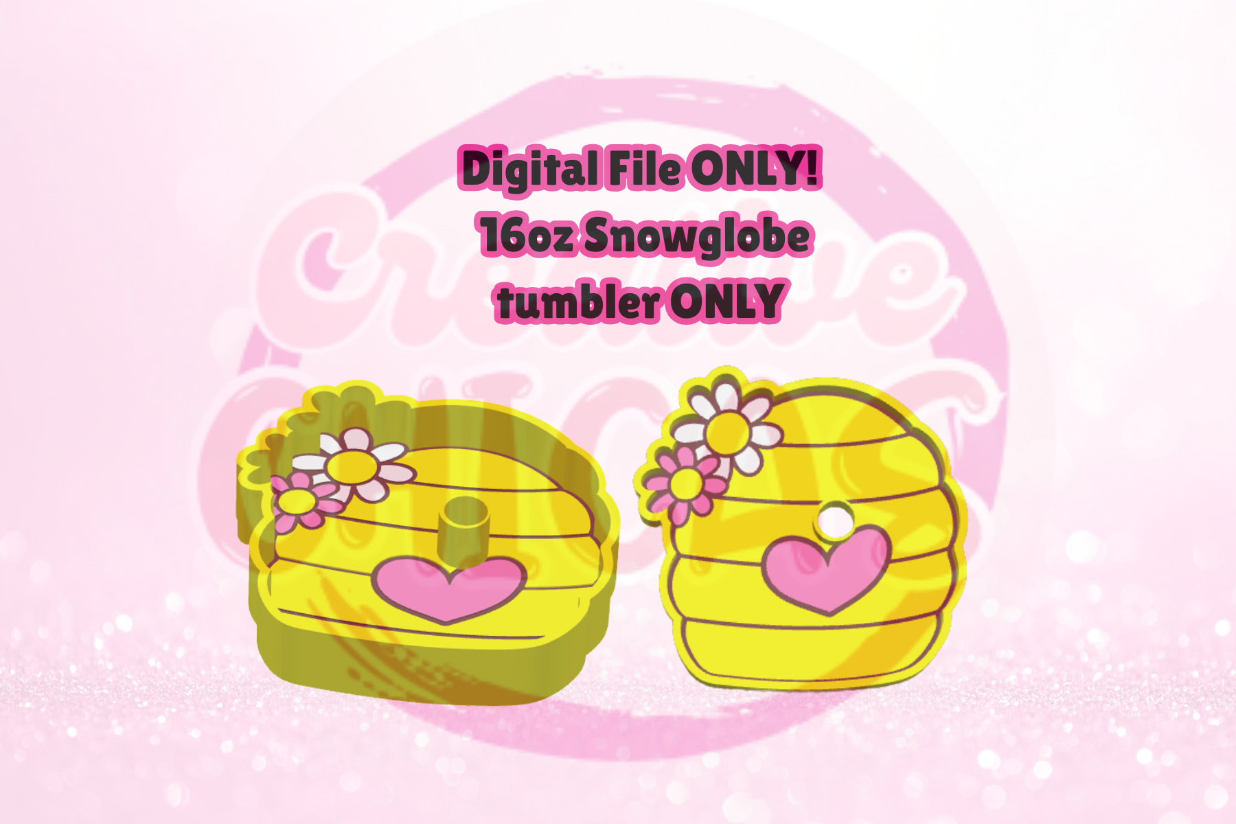 Honey Comb Shaker Snowglobe Tumbler (STL FILE)