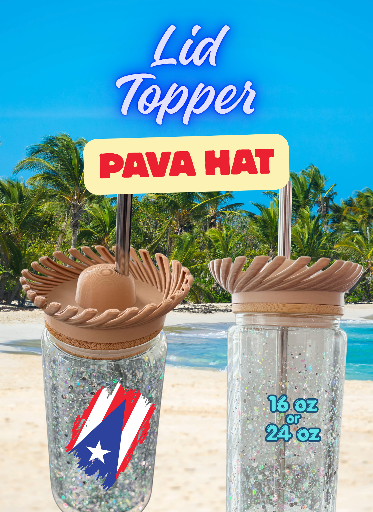 Pava Hat Snowglobe Lid Topper
