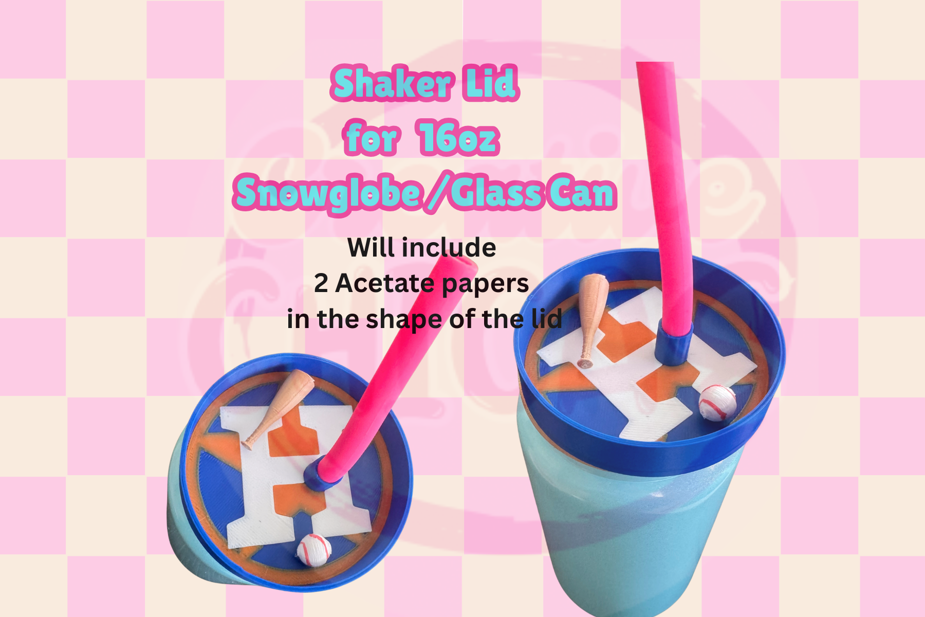 Shaker Topper Snowglobe/ Glasscan Astors