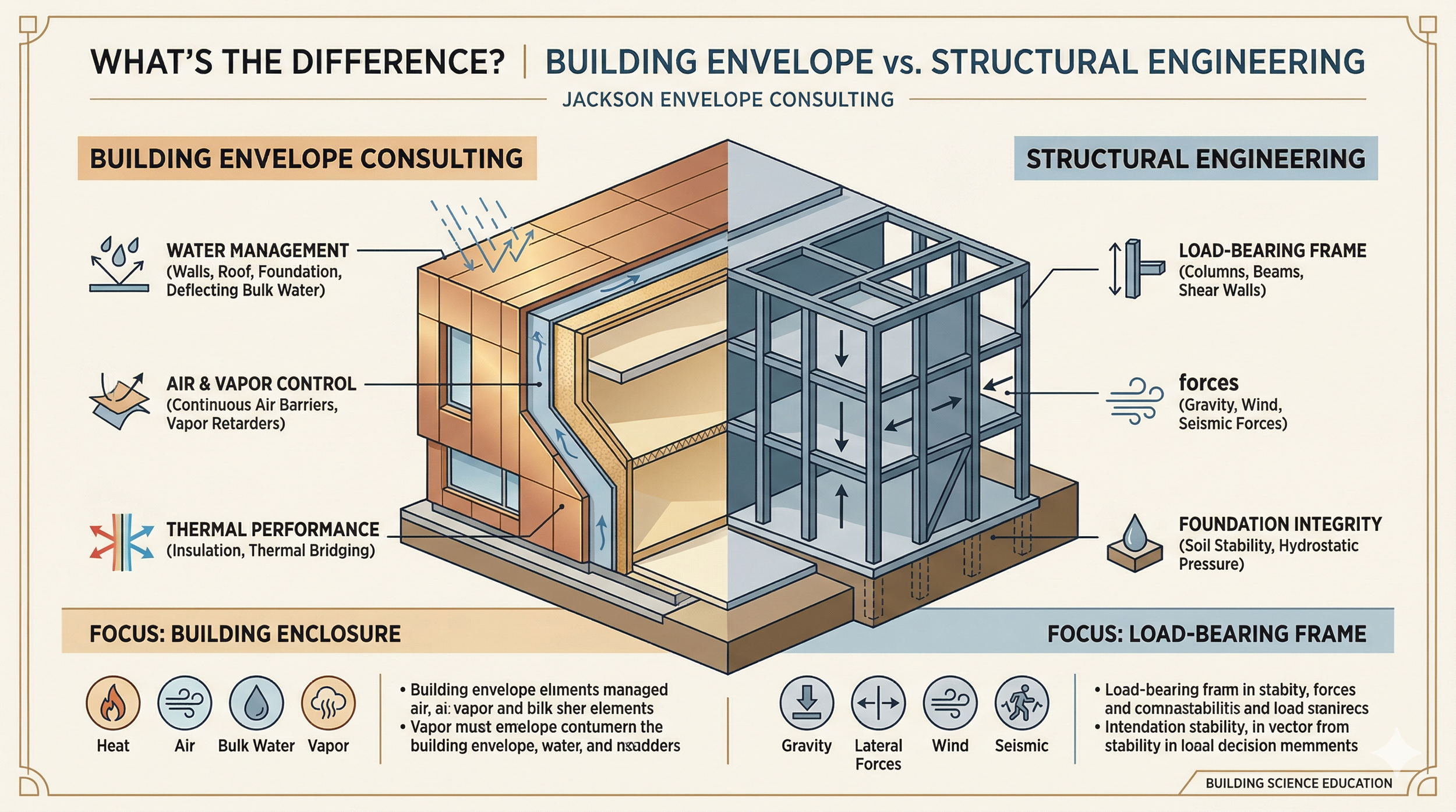 Building Envelope Consulting vs. Structural Engineering