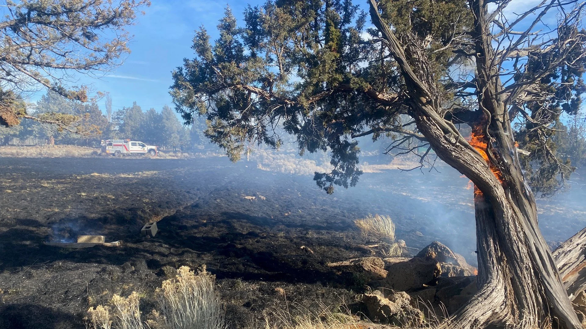 Escaped Field Burn Contained East of Bend