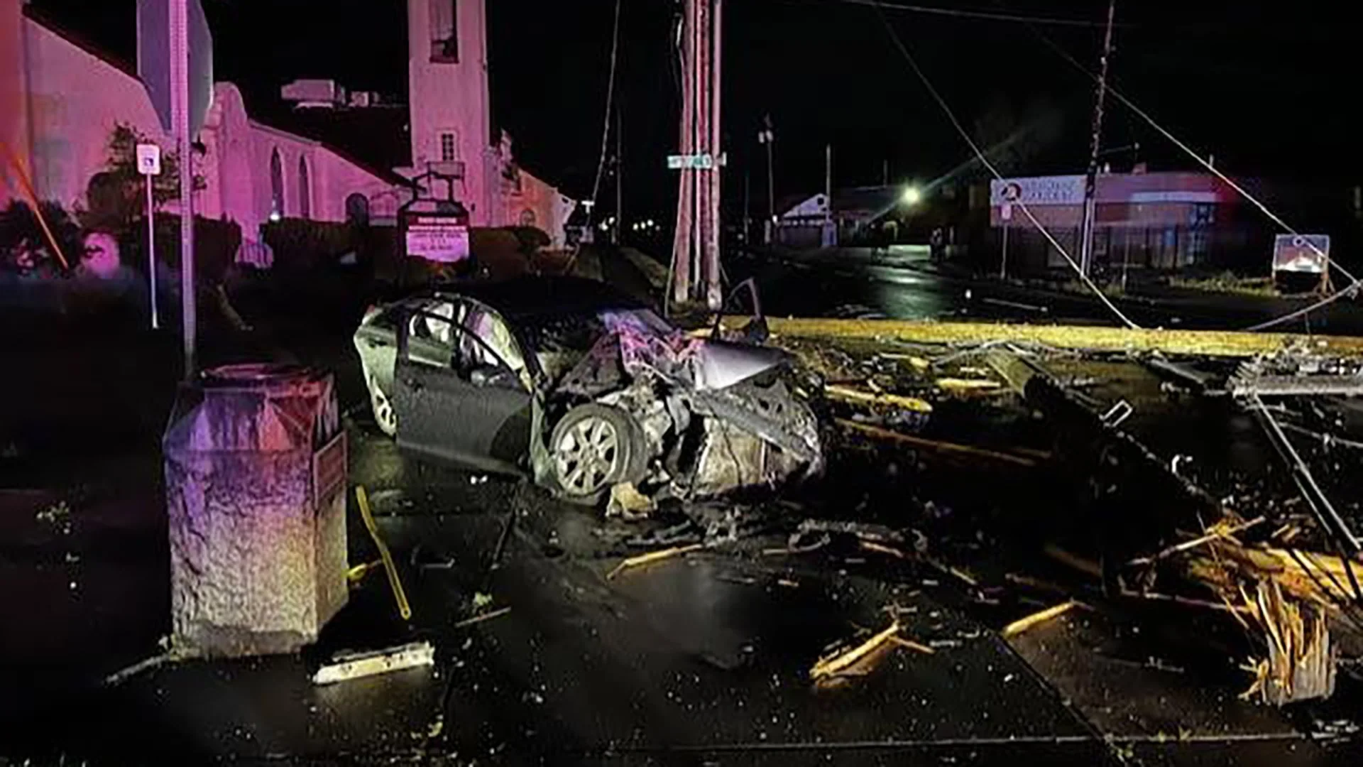 Driver Cited After Crash Damages Power Pole in West Medford