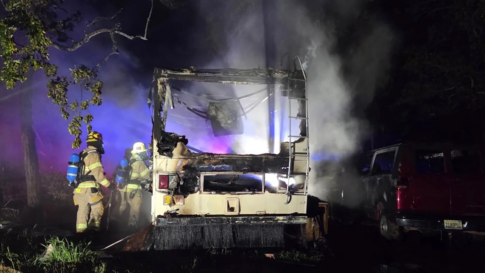 Overnight Motorhome Fire in Murphy