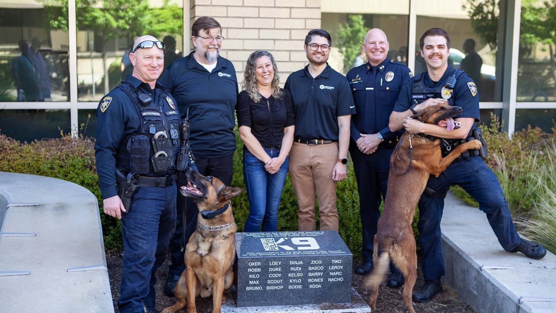 Medford Police Unveil New K-9 Memorial