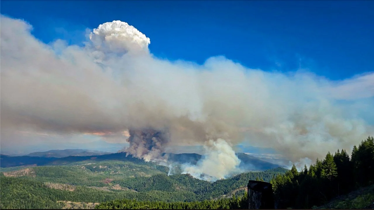 New Spot Fire Prompts Evacuation Changes on East Evans Creek Fire
