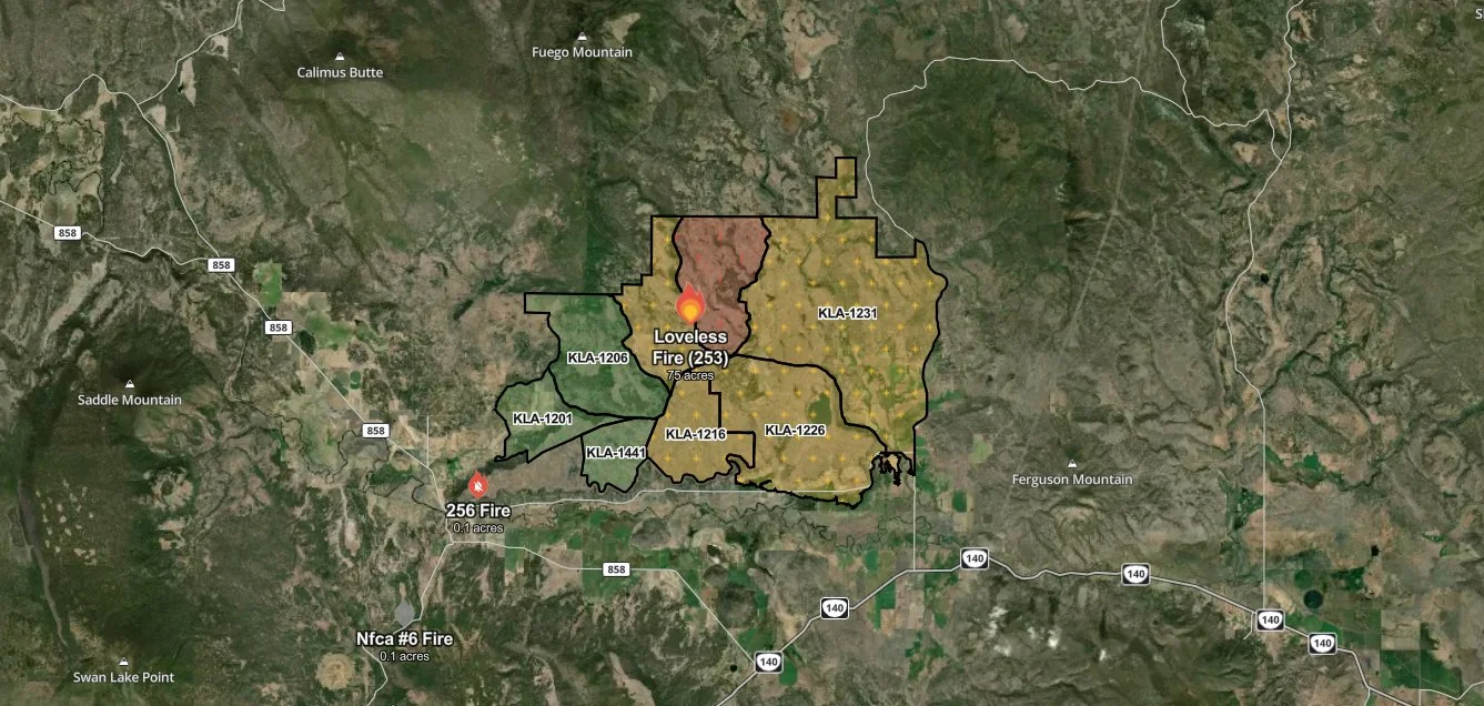 Loveless Fire Prompts Level 3 Evacuation Northeast of Sprague River
