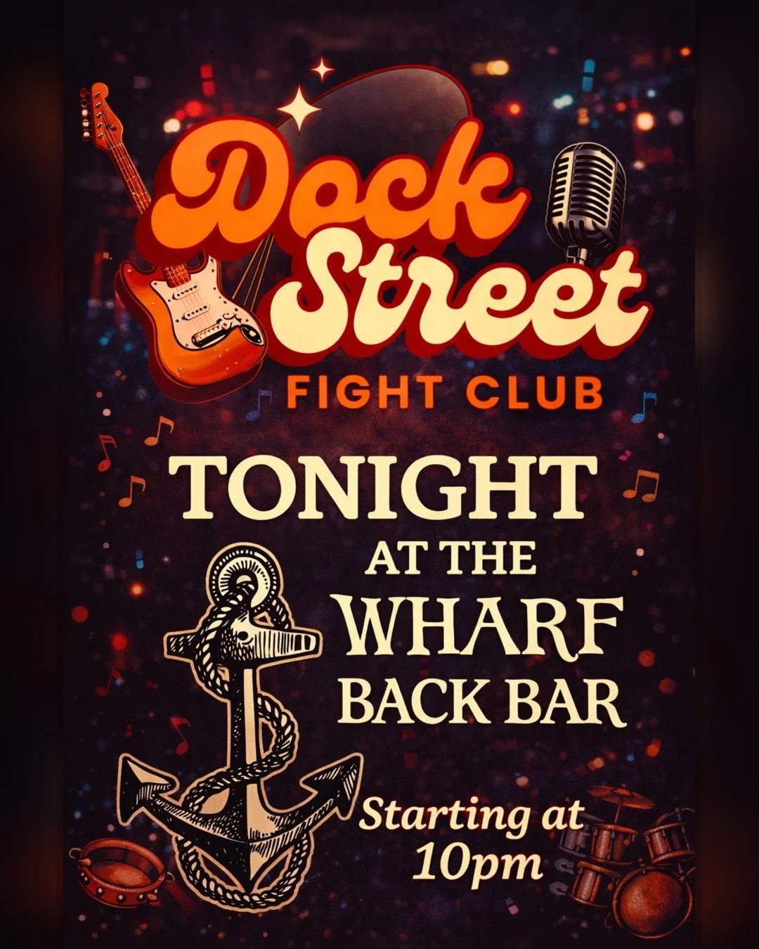 Dock Street Fight Club hits the Back Bar tonight at 10PM 🔥🎸

Live music, good energy, cold drinks, and late night at the Wharf Pub.

Grab your crew and get down to the Back Bar for a fun Saturday night with Dock Street Fight Club 🍻

#MarthasVineya