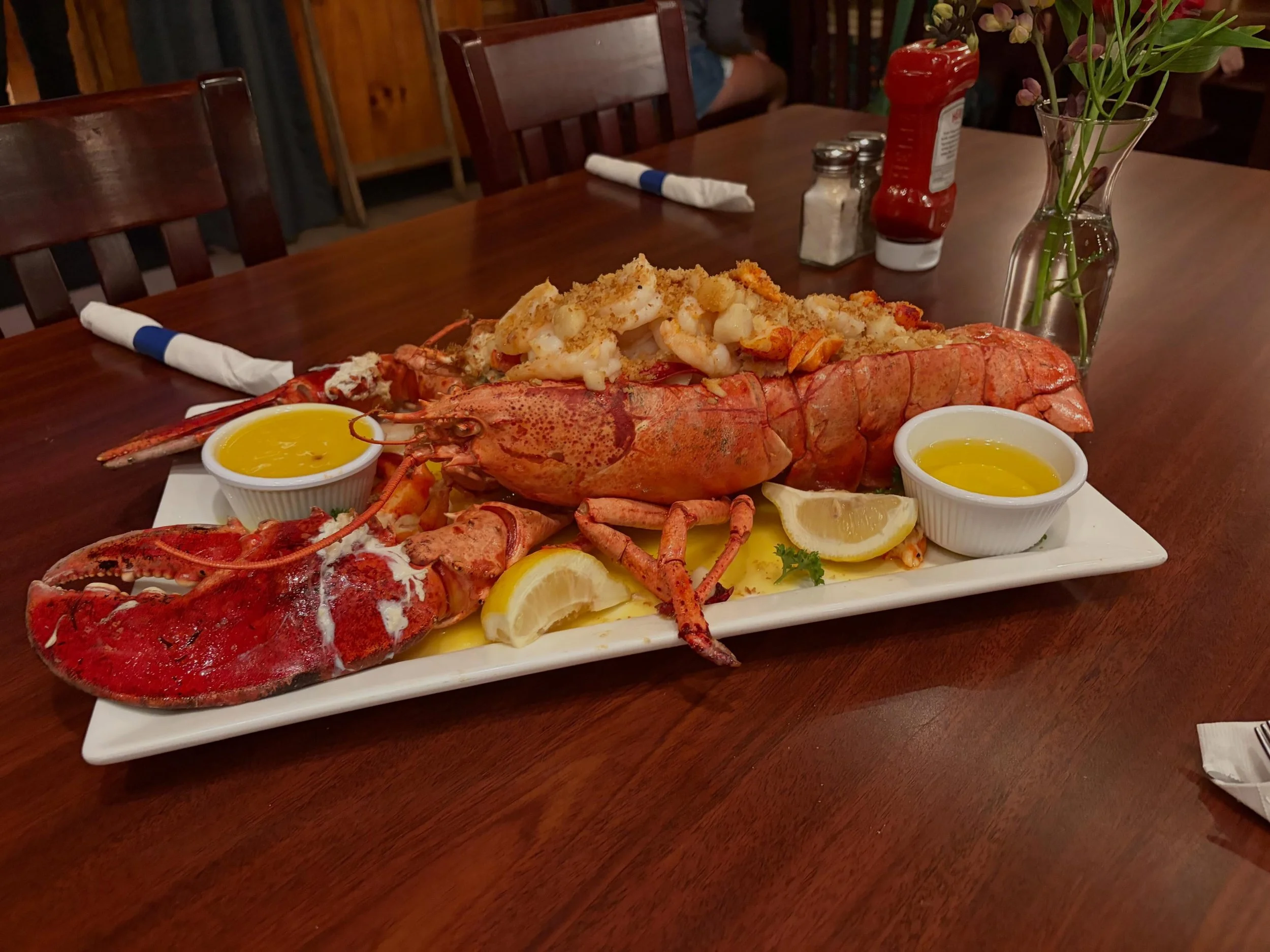 Wow&hellip; just wow! 

3lb Lobster served open, topped with lobster meat, scallops, and shrimp. 

How could you go wrong? (Spoiler Alert: You can&rsquo;t!) 

$125 | Dine-in Only | Limited Time Special