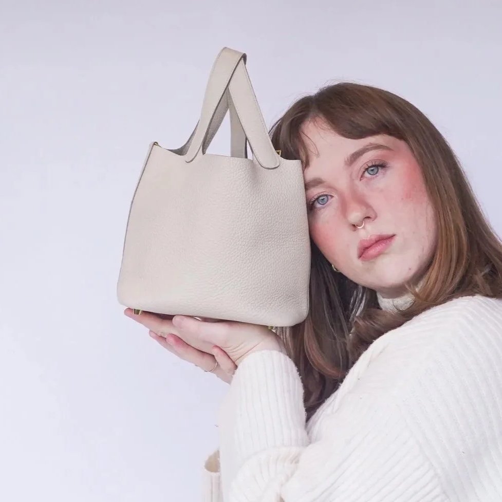 Hermes Picotin 18 Beton Clemence Gold Plated Y Stamp