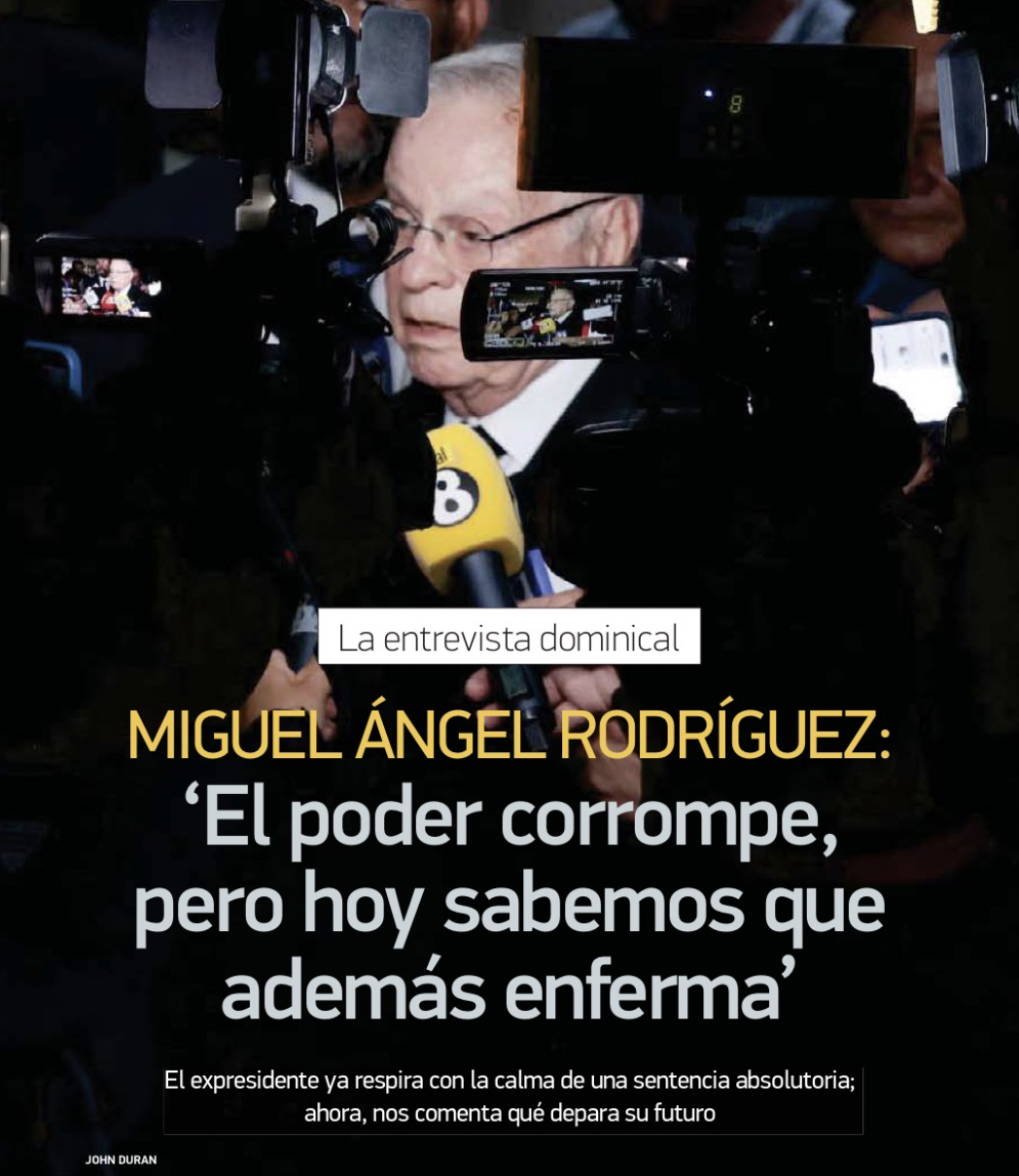 Miguel Ángel Rodríguez: ‘Antes se decía que el poder corrompe, pero hoy sabemos que además enferma’