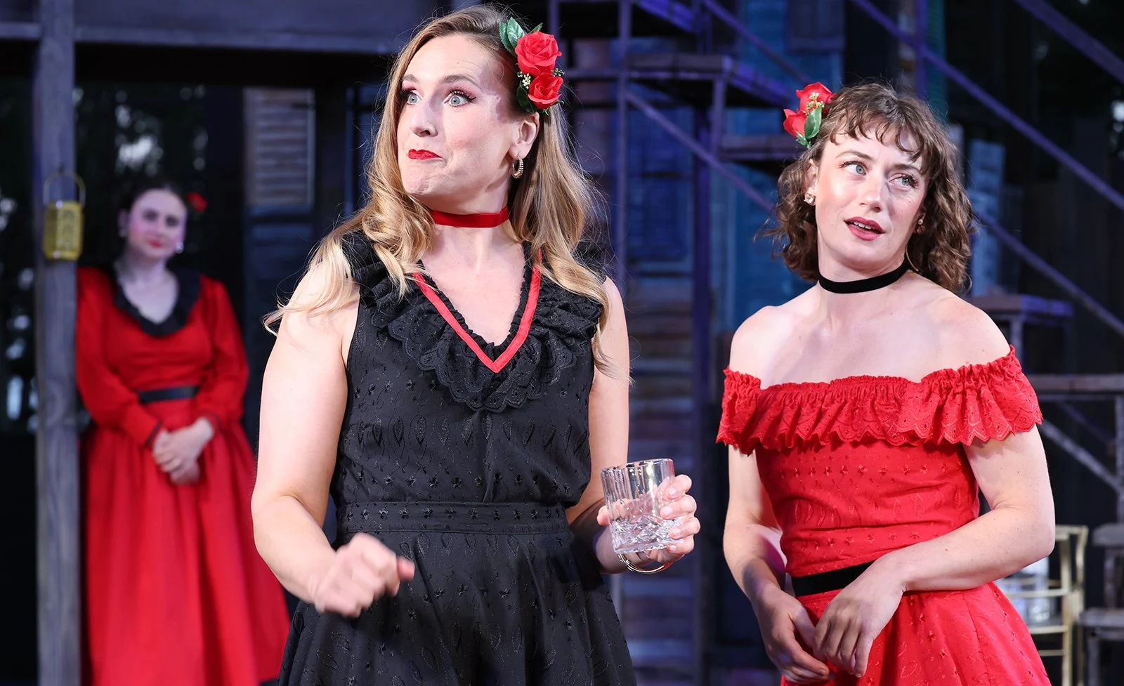 Crafted Floral Hair Clips for Masquerade